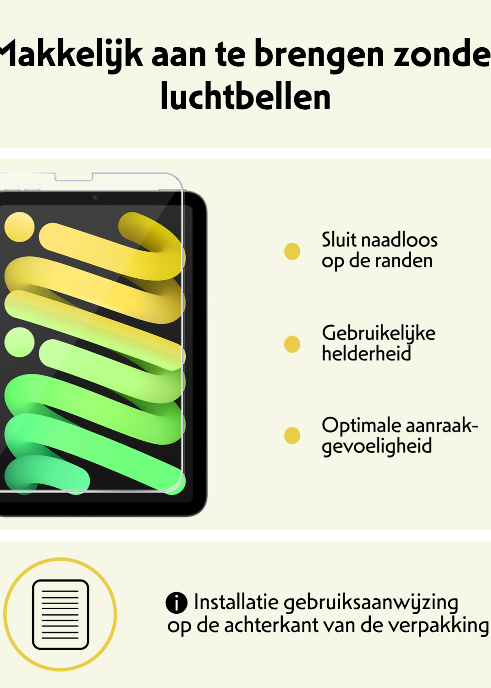 LUQ LUQ iPad Mini 7 Hoesje Met Uitsparing Apple Pencil En Met Screenprotector - Vlinder
