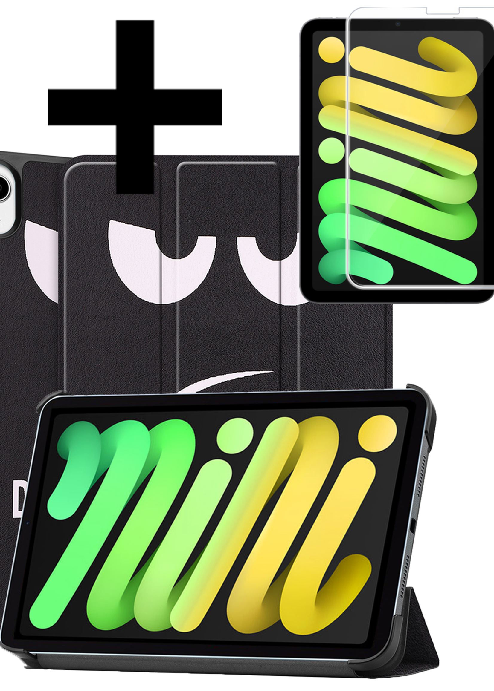 LUQ LUQ iPad Mini 7 Hoesje Met Screenprotector - Don't Touch Me