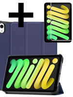 LUQ LUQ iPad Mini 7 Hoesje Met Screenprotector - Donkerblauw