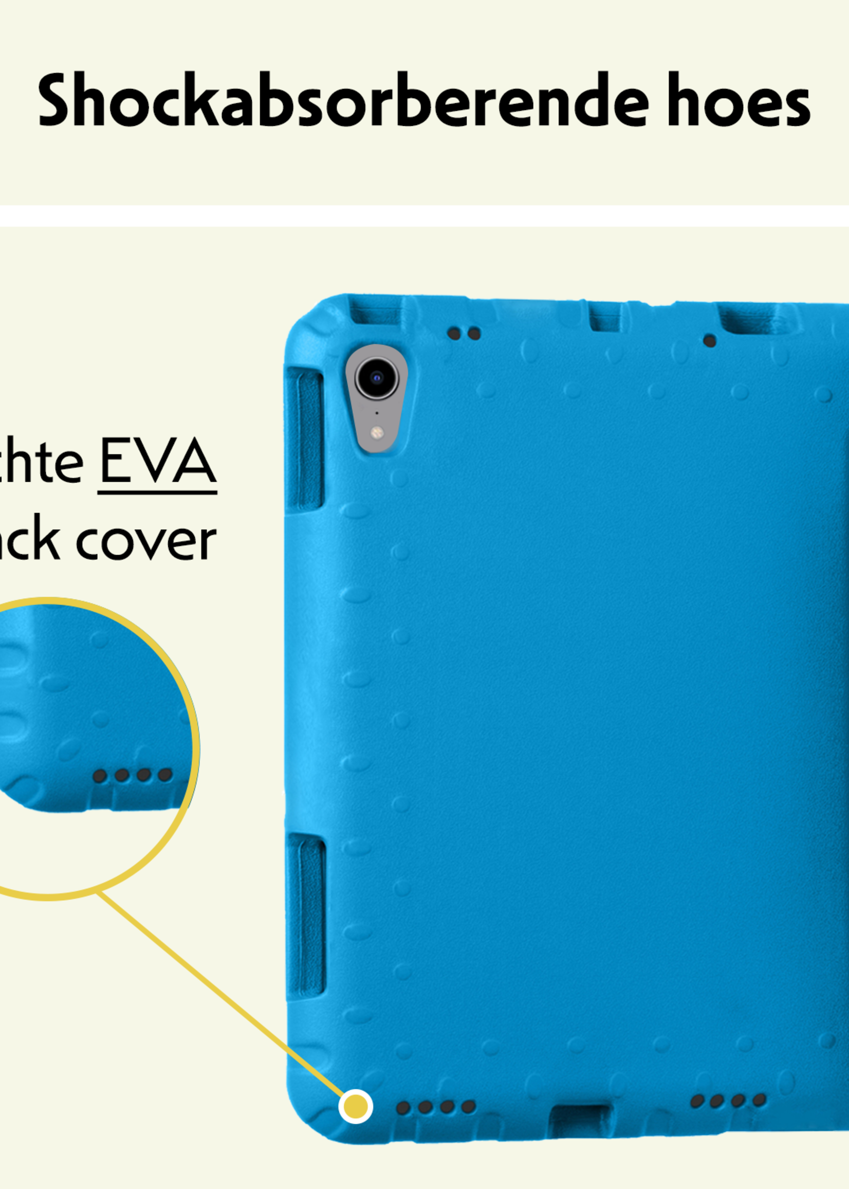 LUQ LUQ iPad Mini 7 Kinderhoes Met Screenprotector - Blauw