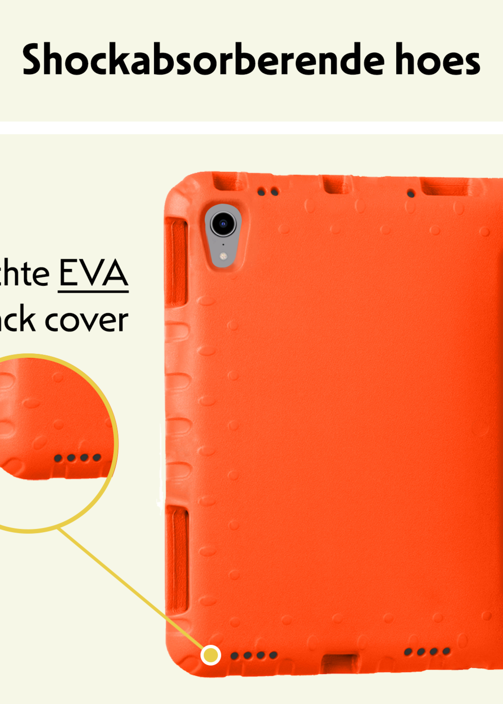 LUQ LUQ iPad Mini 7 Kinderhoes Met Screenprotector - Oranje