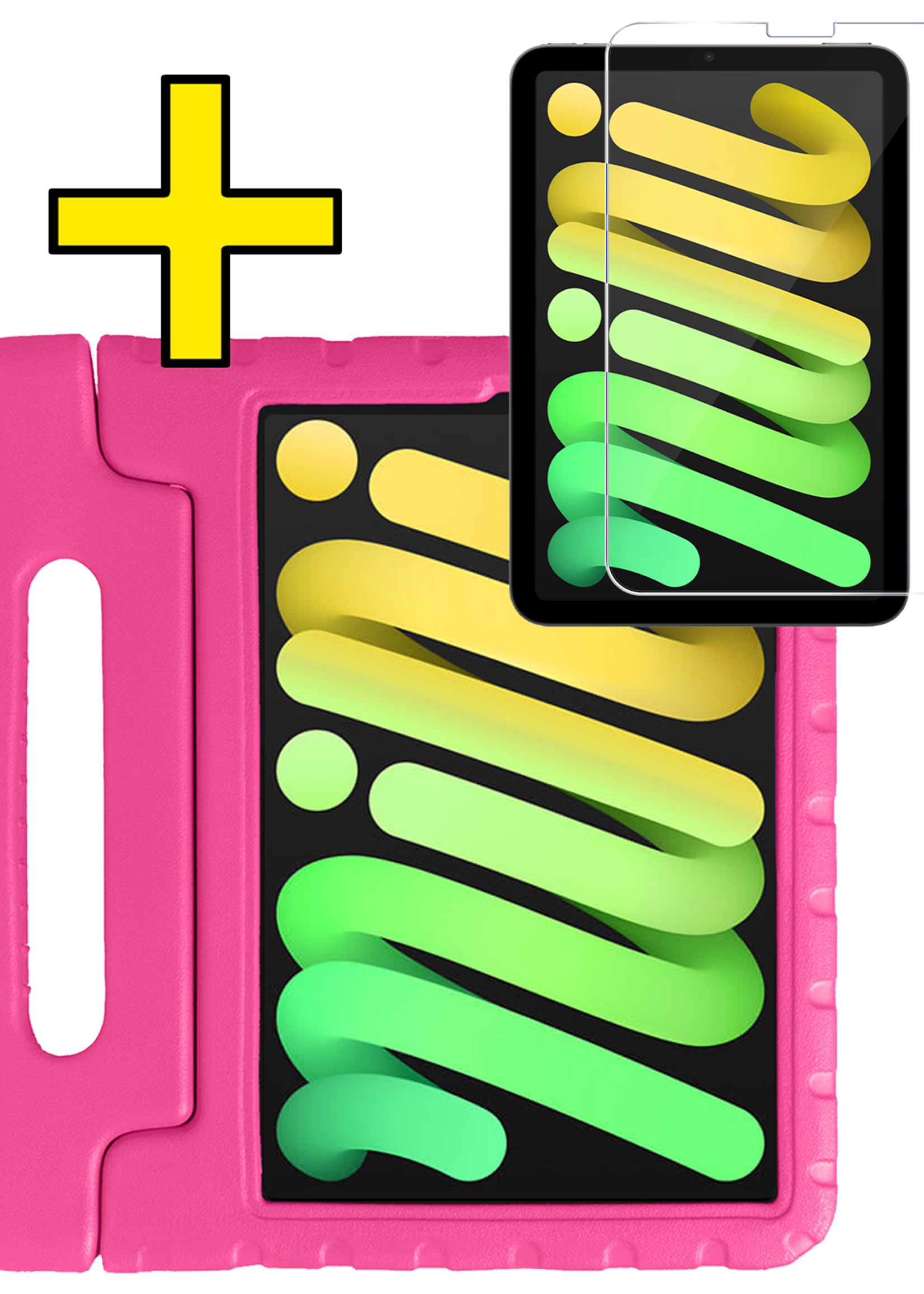 LUQ LUQ iPad Mini 7 Kinderhoes Met Screenprotector - Roze