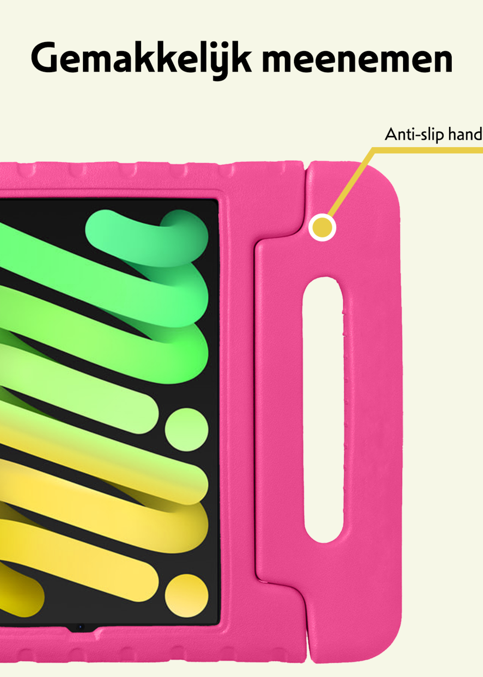 LUQ LUQ iPad Mini 7 Kinderhoes Met Screenprotector - Roze