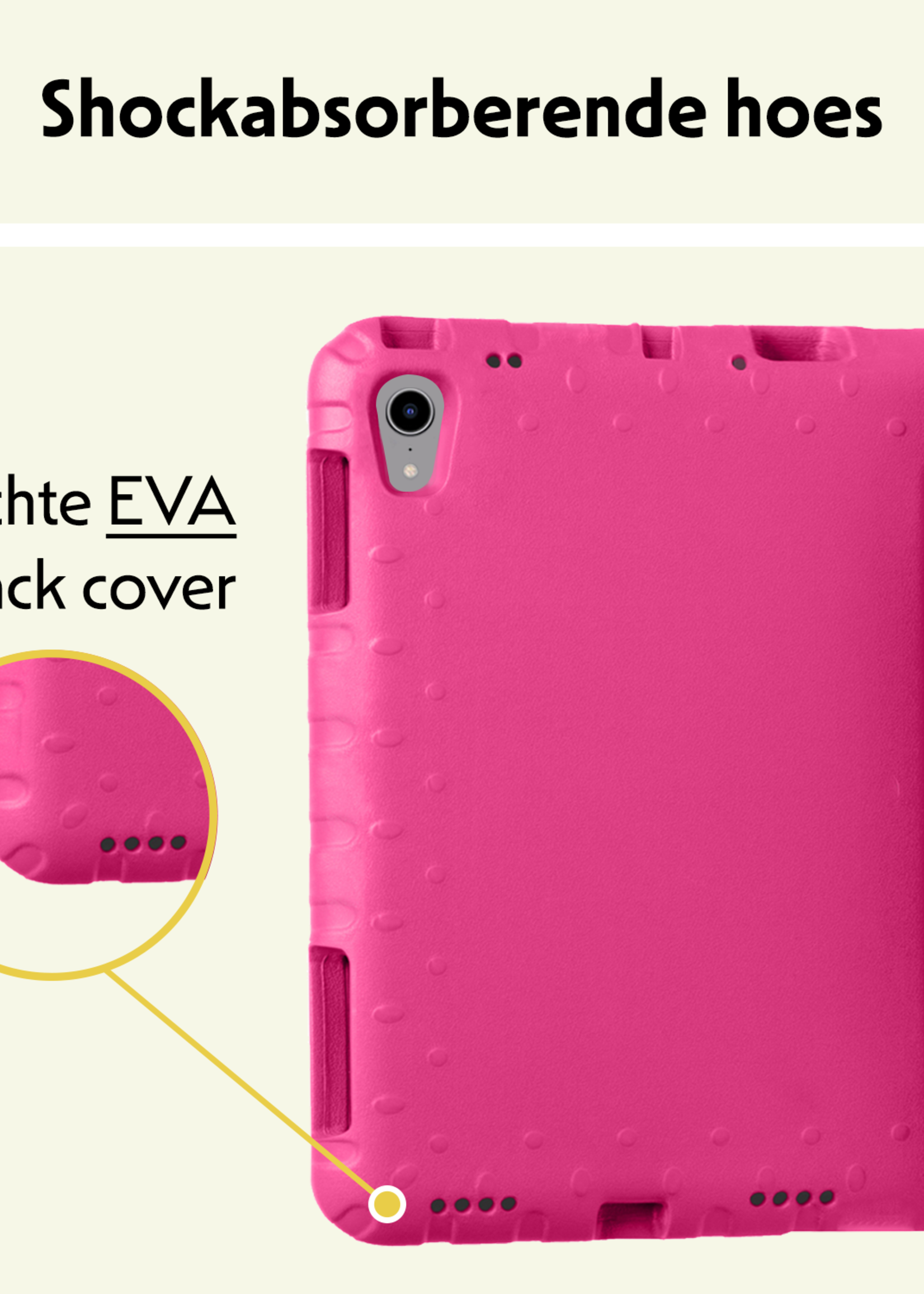 LUQ LUQ iPad Mini 7 Kinderhoes Met Screenprotector - Roze