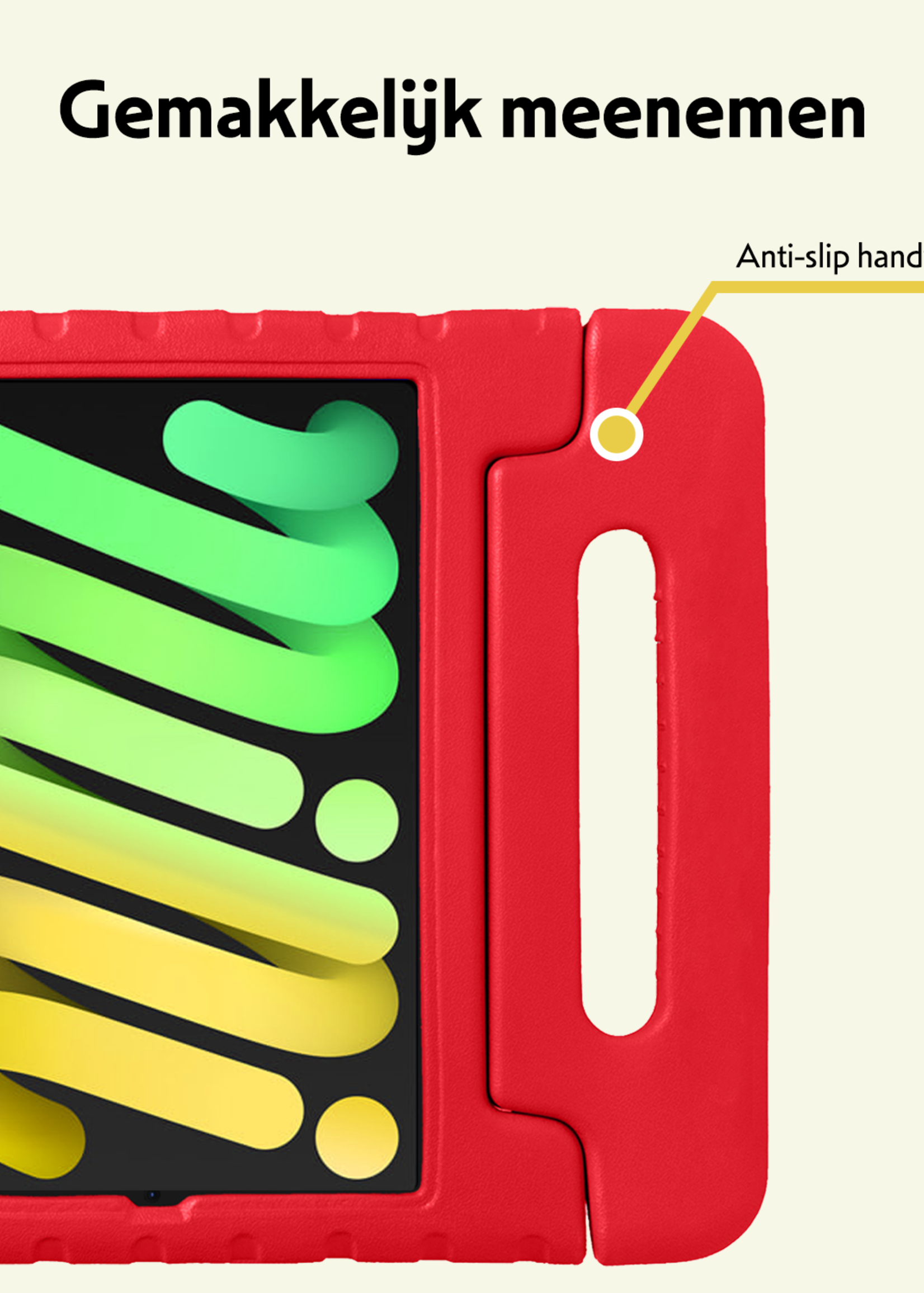 LUQ LUQ iPad Mini 7 Kinderhoes - Rood