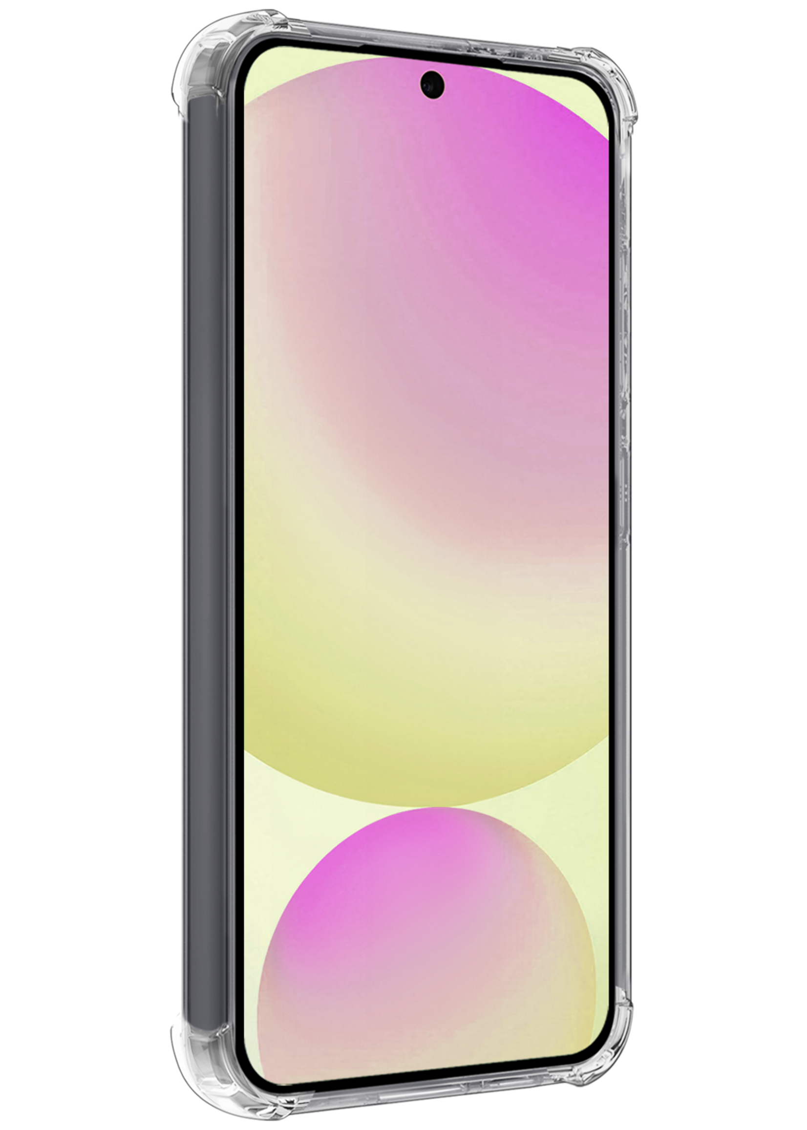 LUQ Hoesje Geschikt voor Samsung S24 FE Hoesje Case Pashouder Cover Siliconen - Hoes Geschikt voor Samsung Galaxy S24 FE Hoesje Met Kaarthouder - Transparant - 2 Stuks