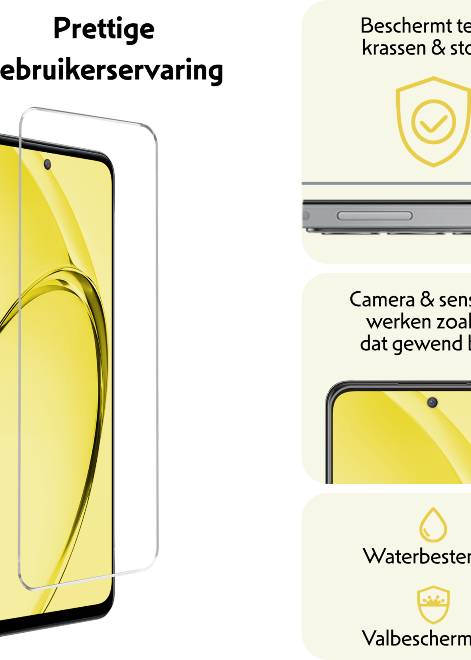 LUQ LUQ OPPO A80 Screenprotector Glas