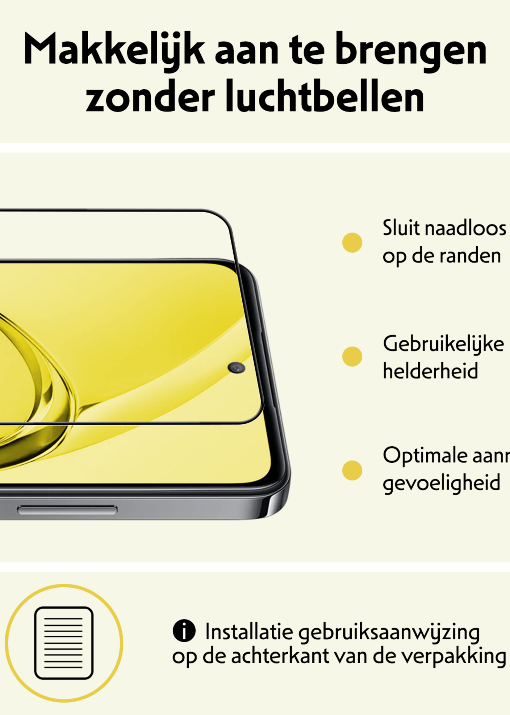 LUQ LUQ OPPO A80 Screenprotector Glas Full Cover