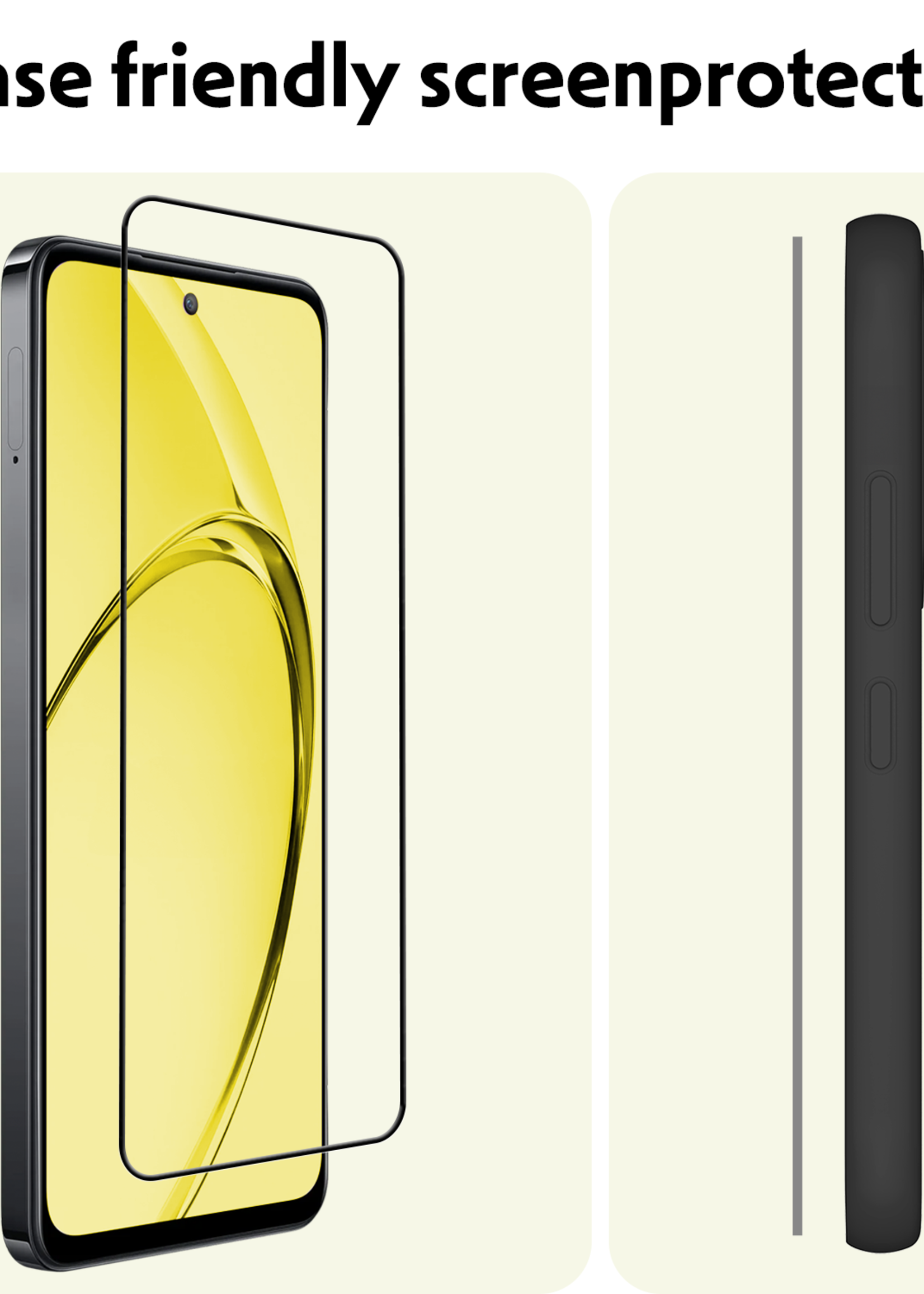 LUQ LUQ OPPO A80 Screenprotector Glas Full Cover