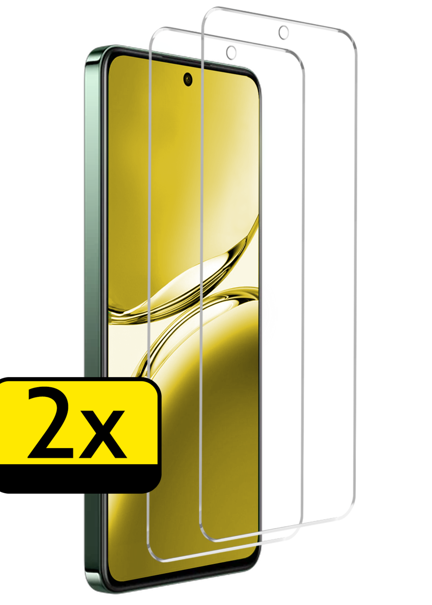 LUQ LUQ OPPO Reno 12F Screenprotector Glas - 2 PACK