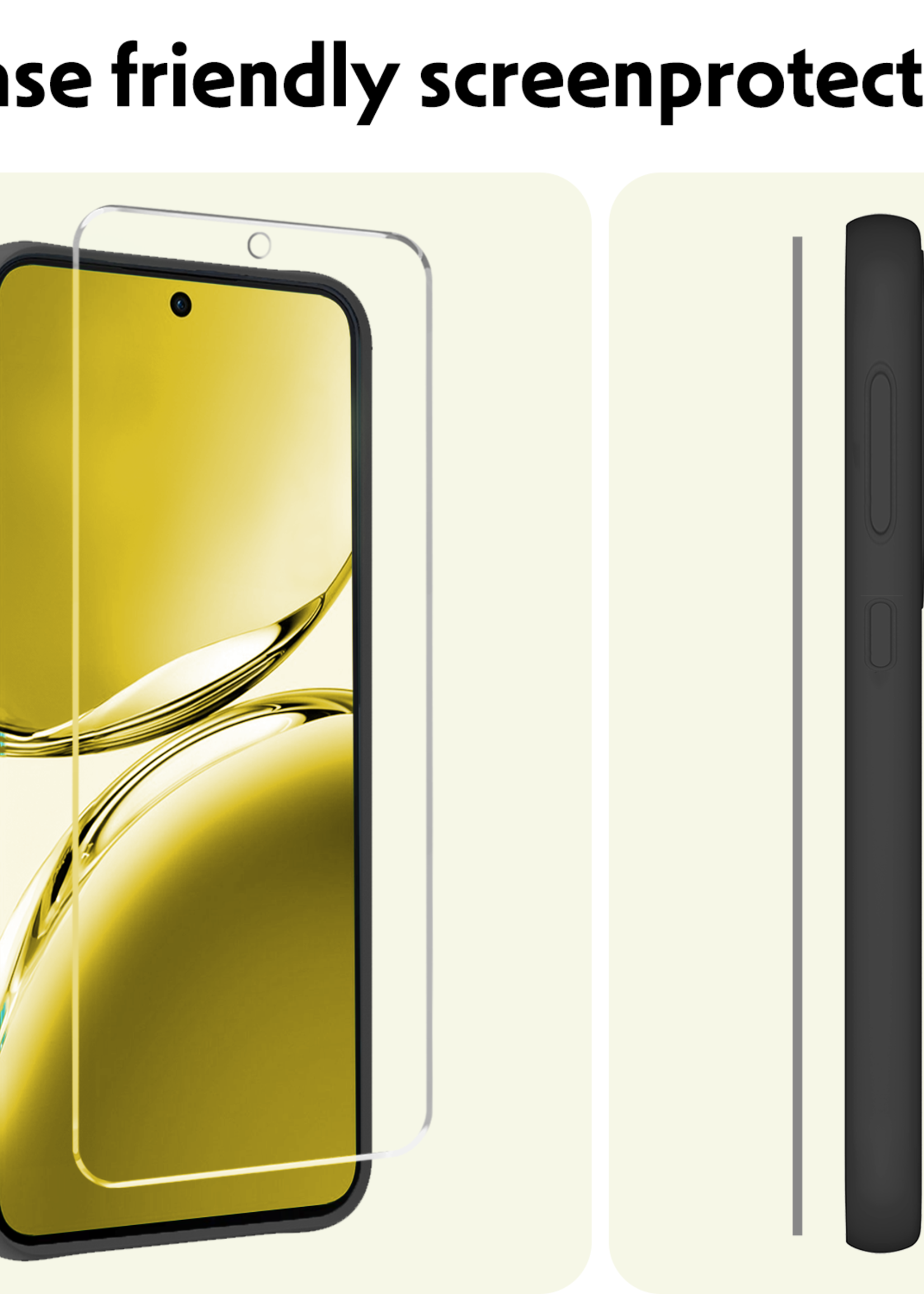 LUQ LUQ OPPO Reno 12F Screenprotector Glas - 3 PACK