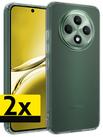 LUQ LUQ OPPO Reno 12F Hoesje Siliconen - Transparant - 2 PACK