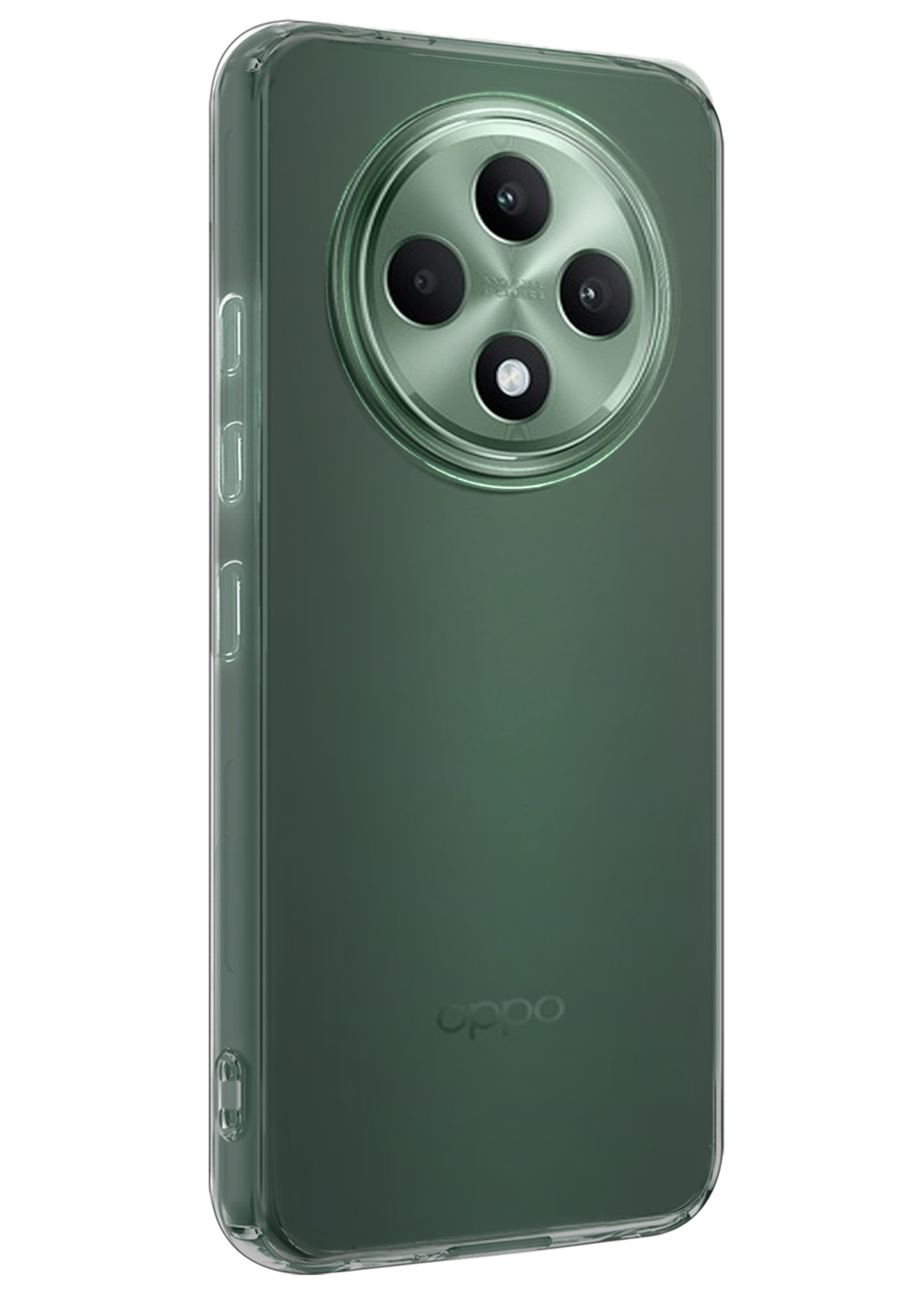 LUQ LUQ OPPO Reno 12F Hoesje Siliconen Met Screenprotector - Transparant