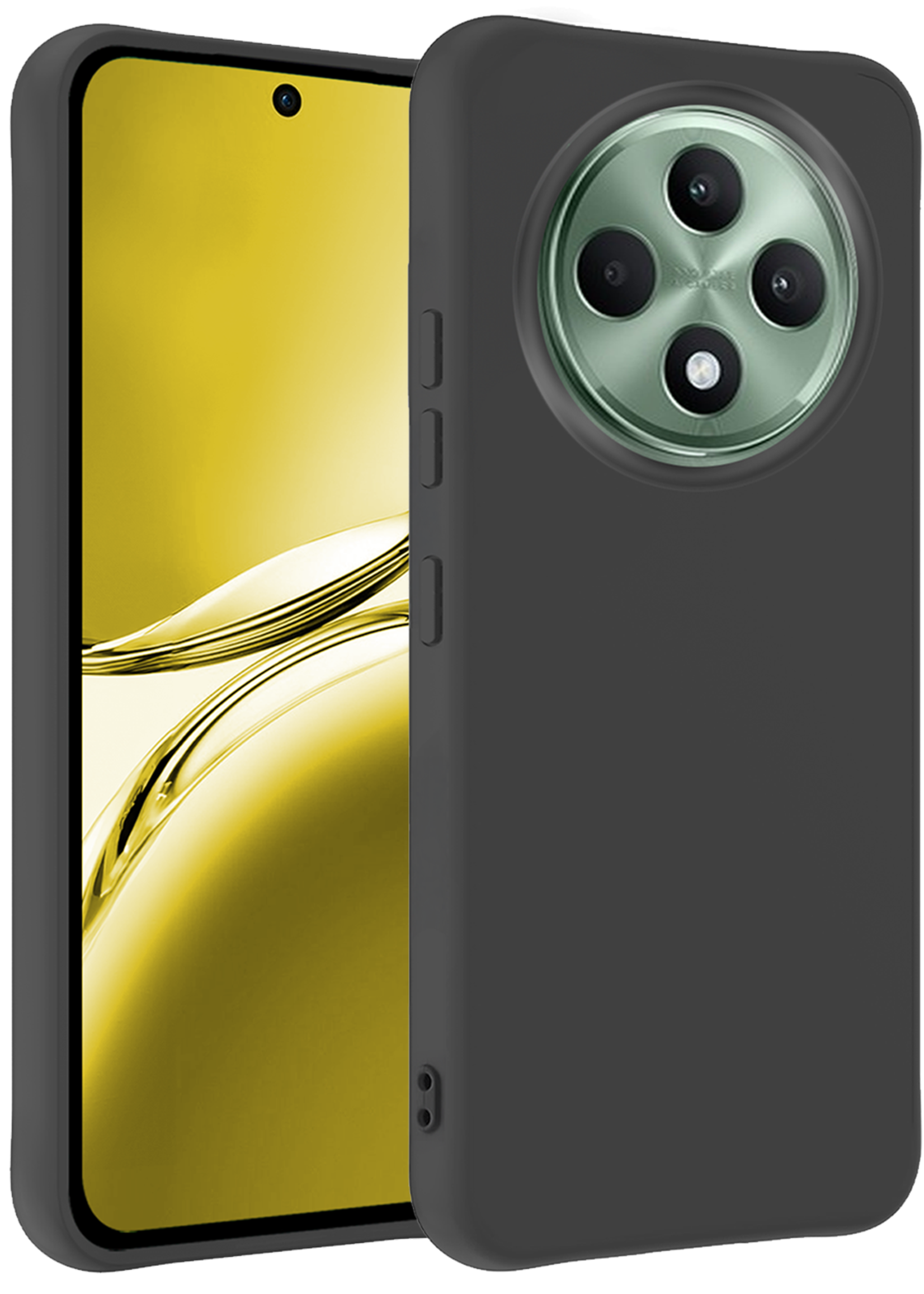 LUQ LUQ OPPO Reno 12F Hoesje Siliconen - Zwart