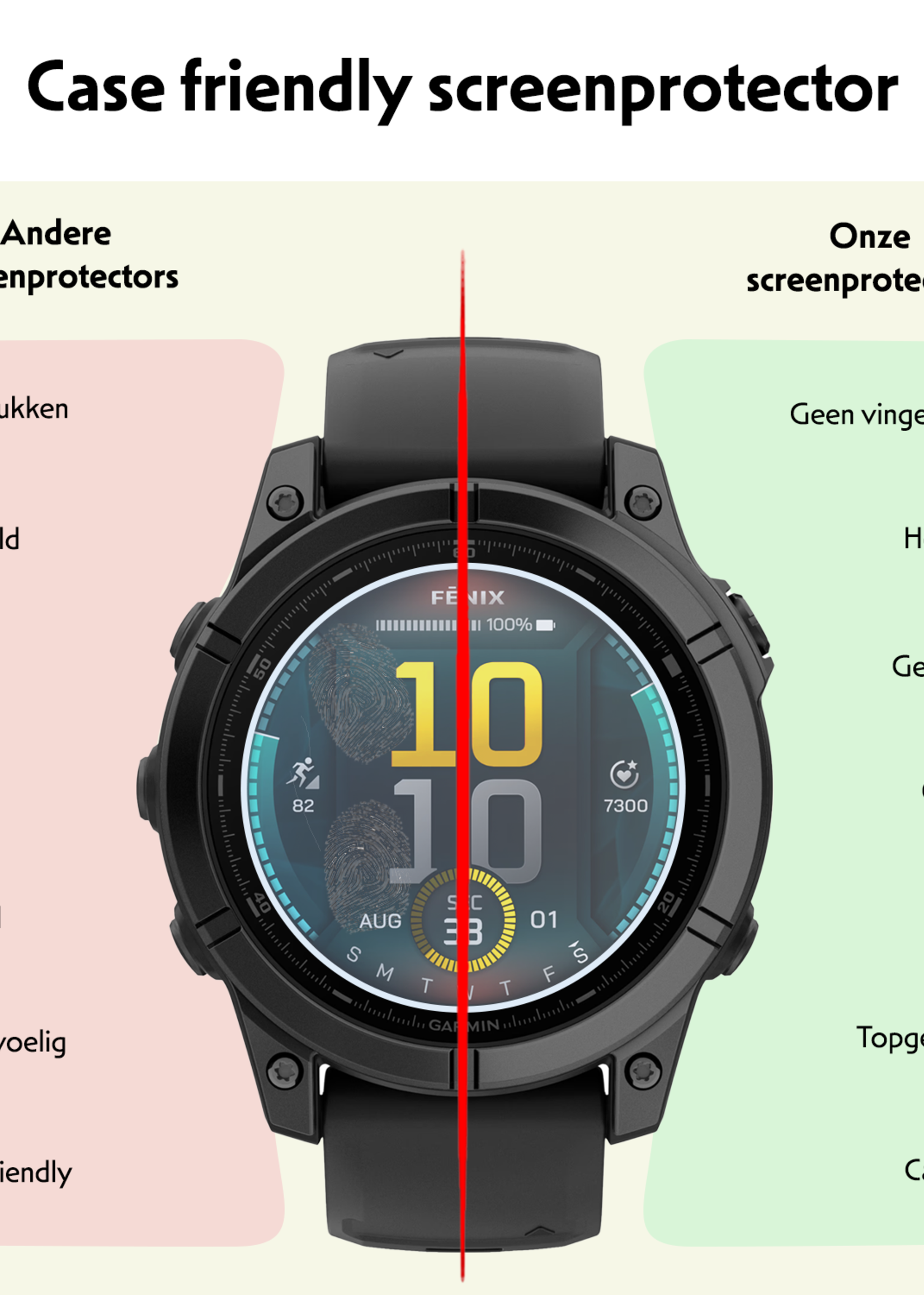 LUQ LUQ Garmin Fenix E (47 mm) Screenprotector - 3 PACK