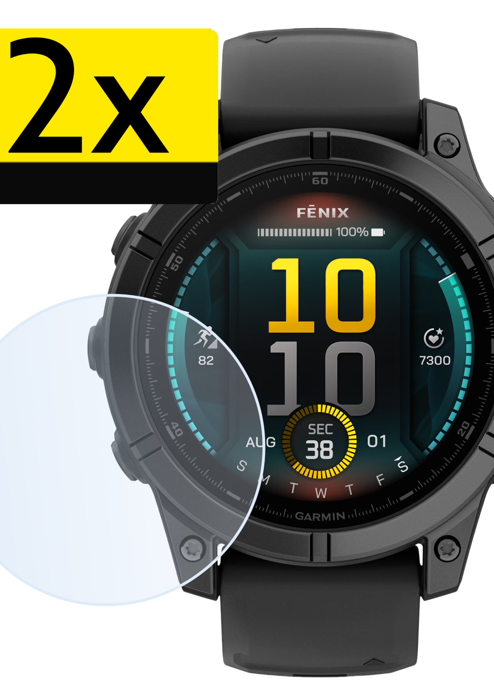 LUQ LUQ Garmin Fenix E (47 mm) Screenprotector - 2 PACK