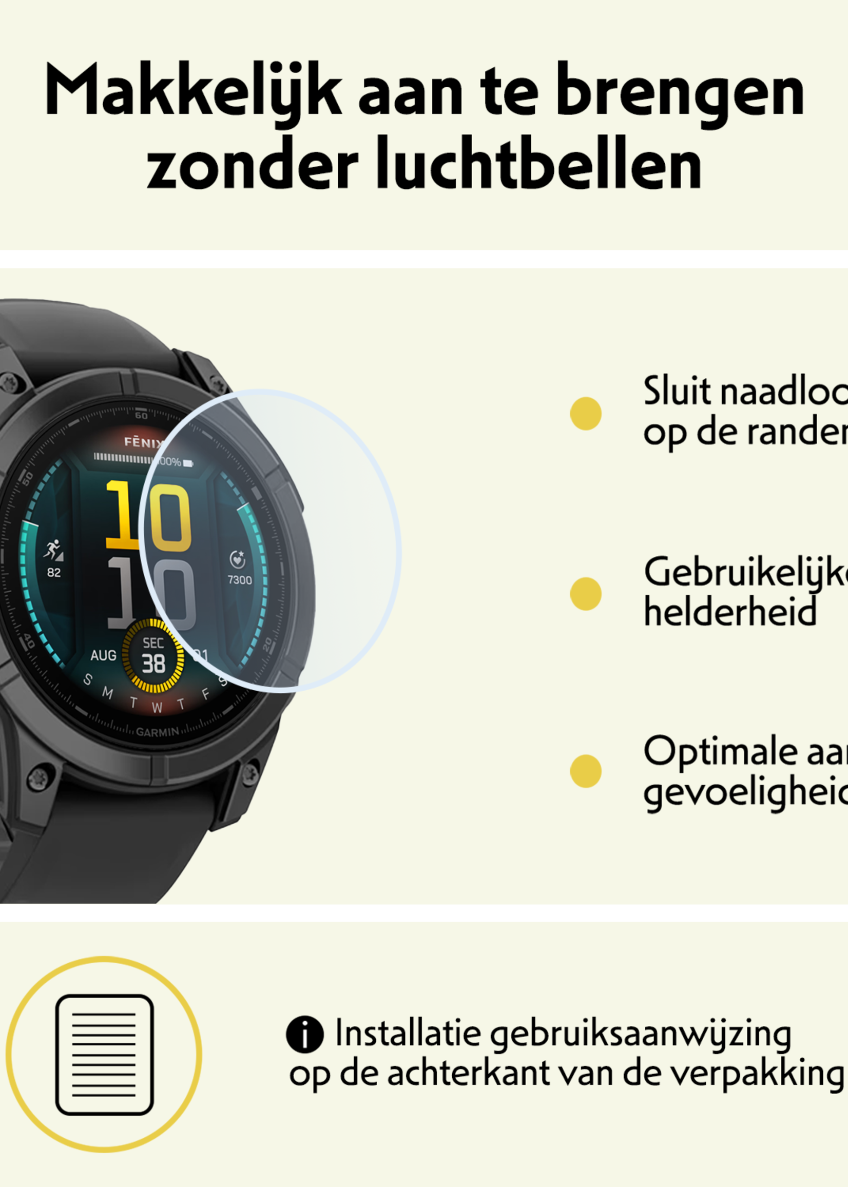 LUQ LUQ Garmin Fenix E (47 mm) Screenprotector - 2 PACK