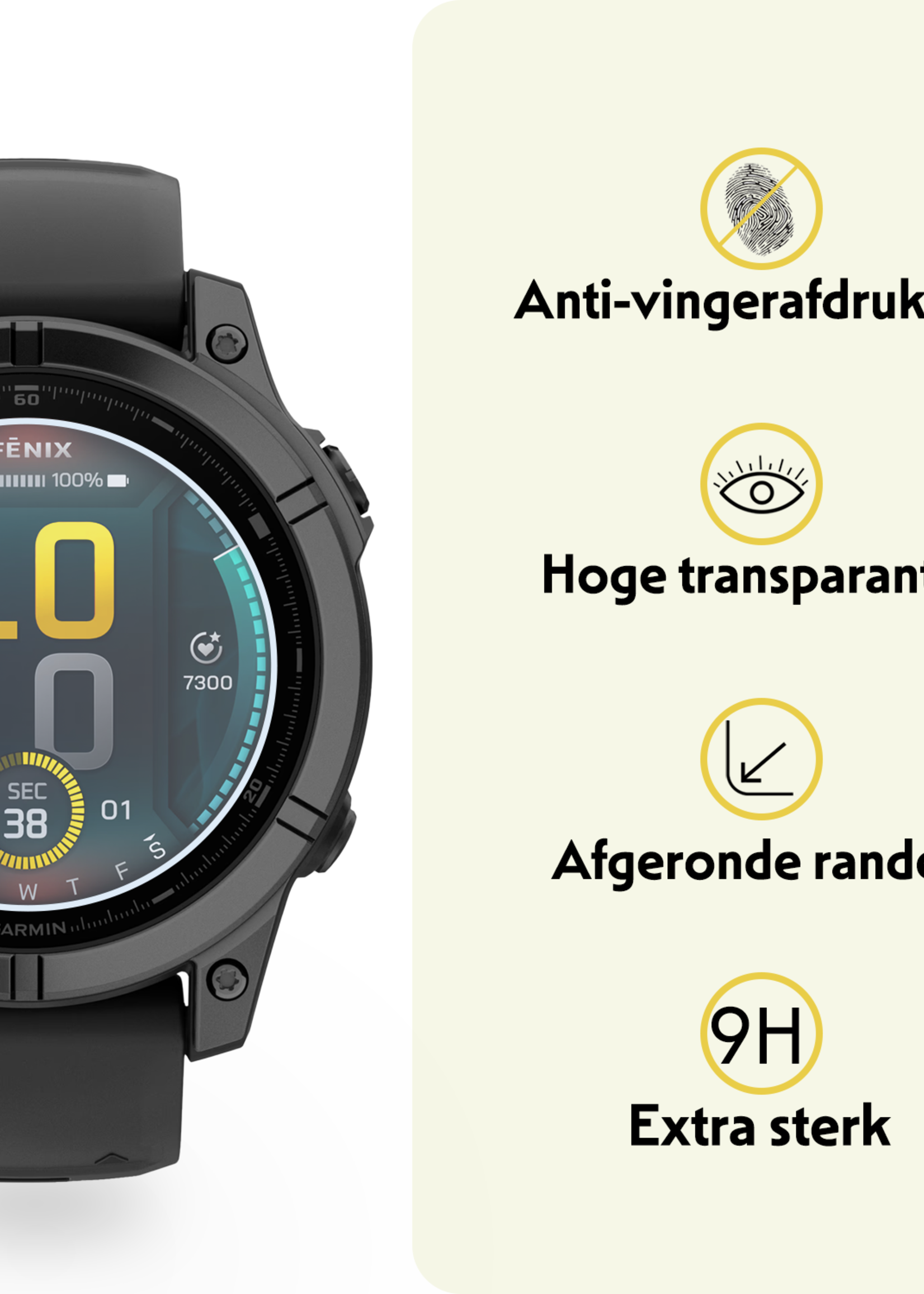 LUQ LUQ Garmin Fenix E (47 mm) Screenprotector