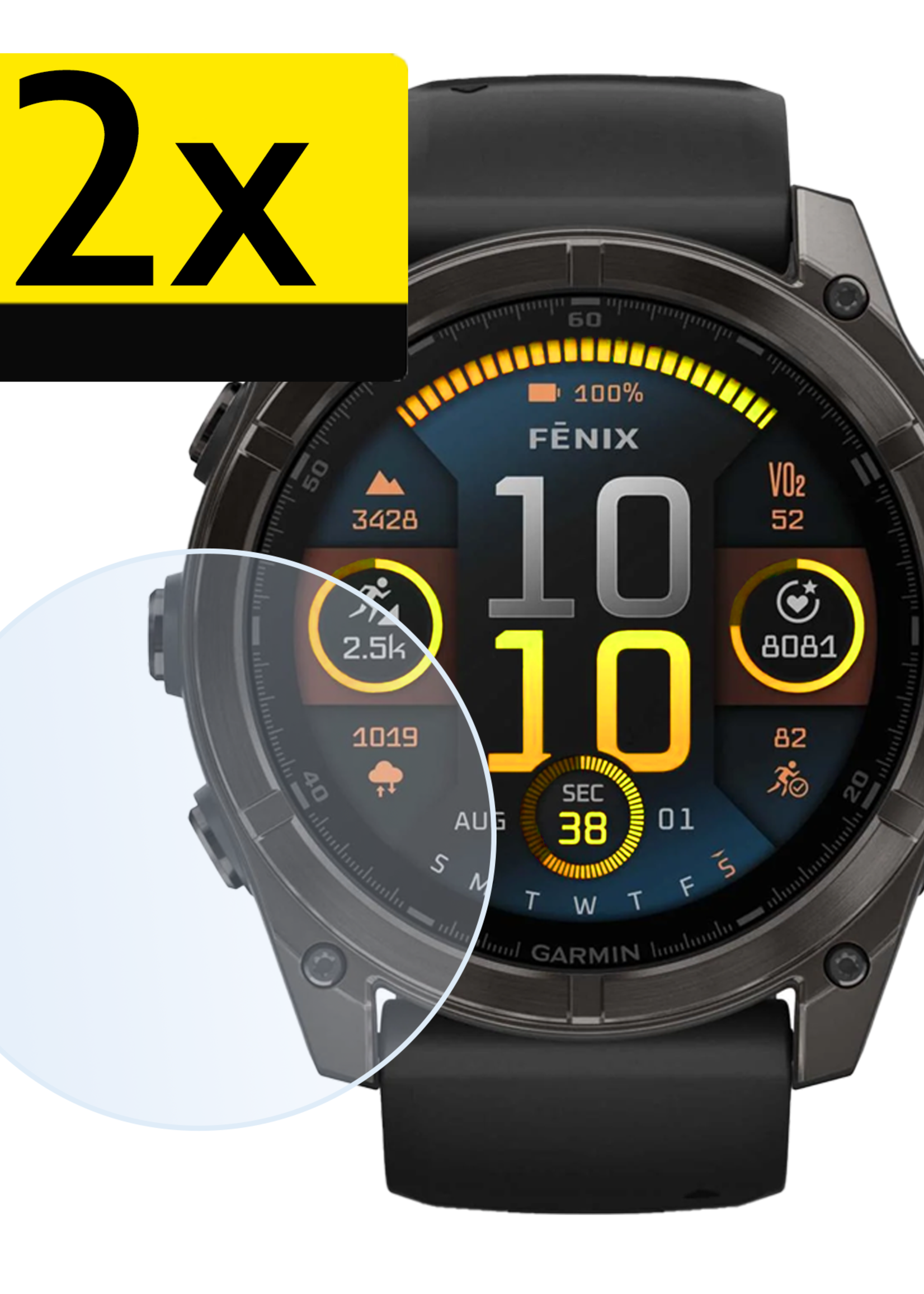 LUQ LUQ Garmin Fenix 8 (47 mm) Screenprotector - 2 PACK