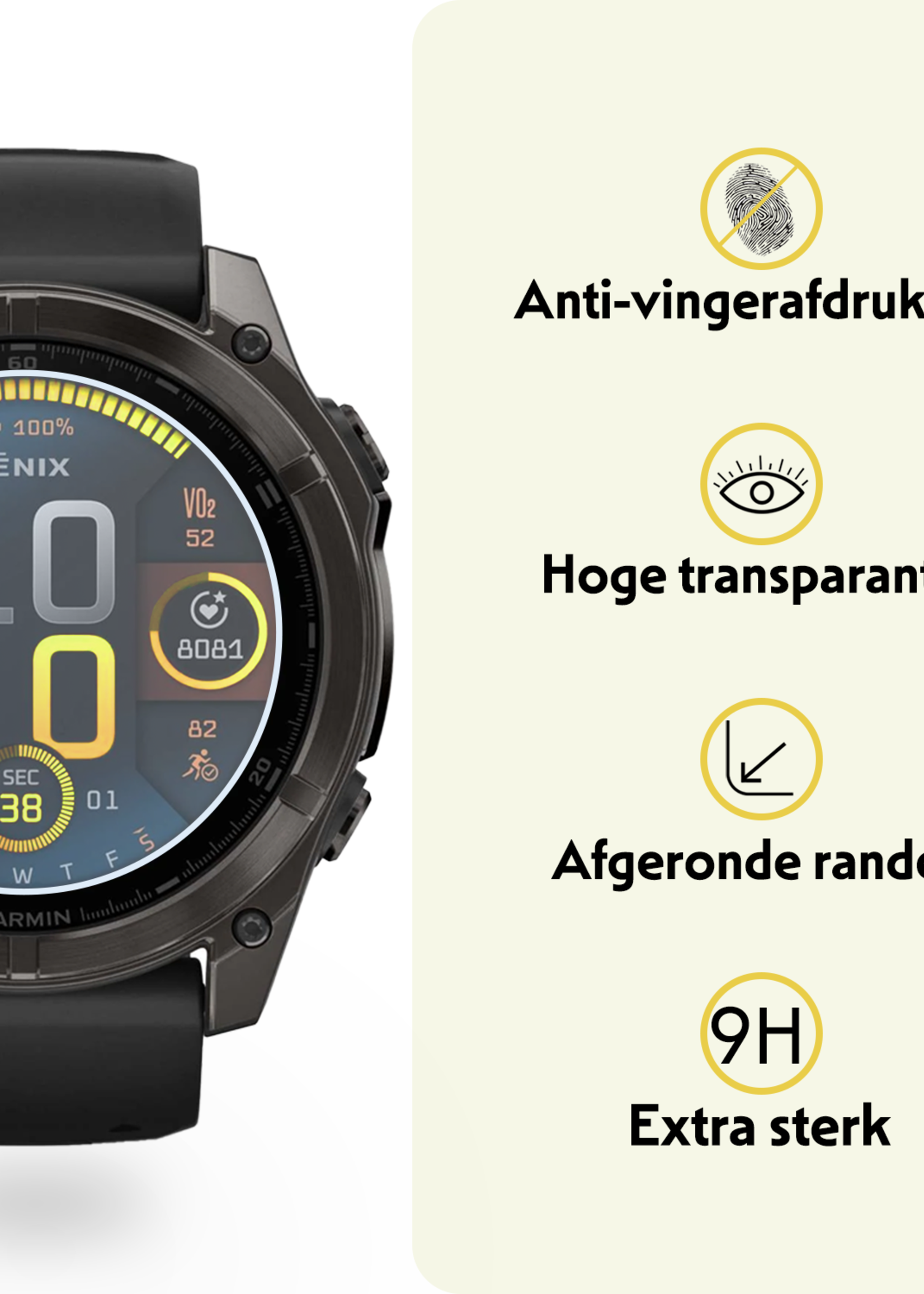 LUQ LUQ Garmin Fenix 8 (43 mm) Screenprotector