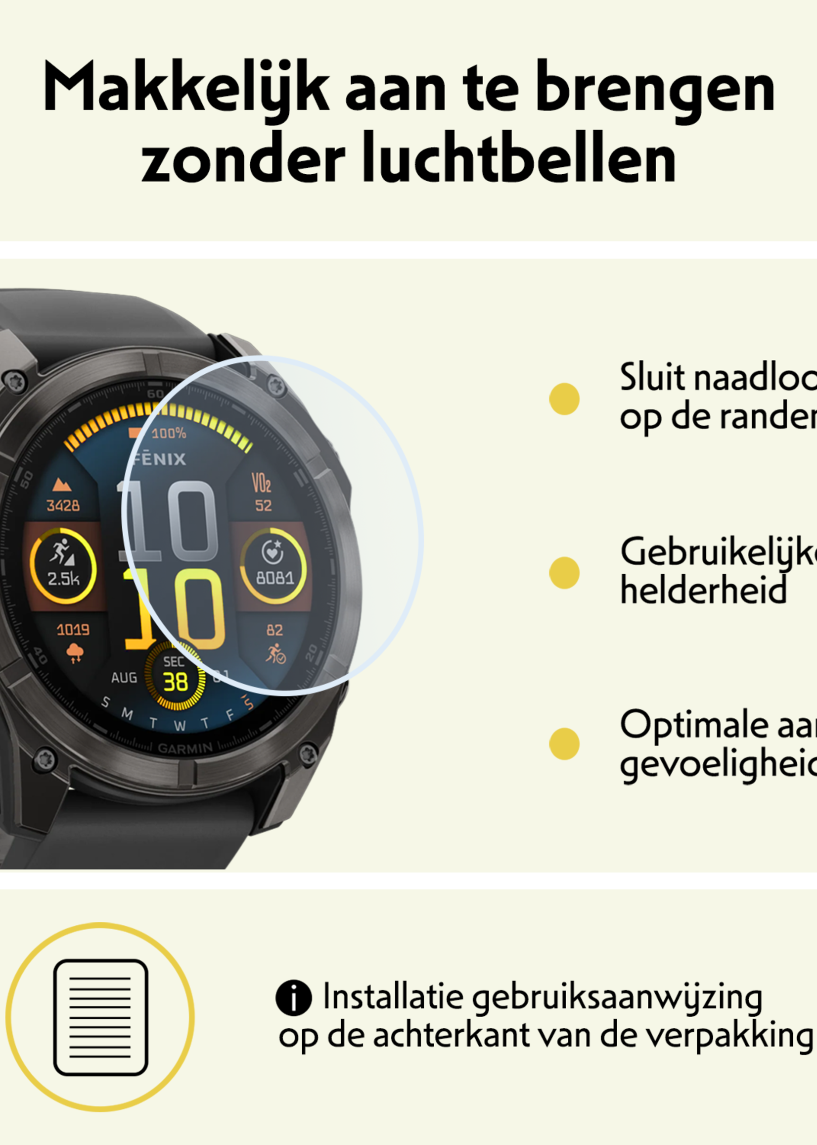 LUQ LUQ Garmin Fenix 8 (43 mm) Screenprotector