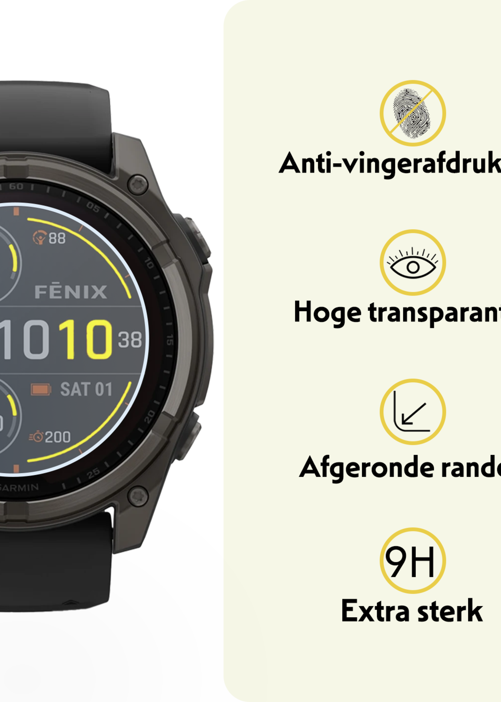 LUQ LUQ Garmin Fenix 8 Solar (51 mm) Screenprotector - 2 PACK