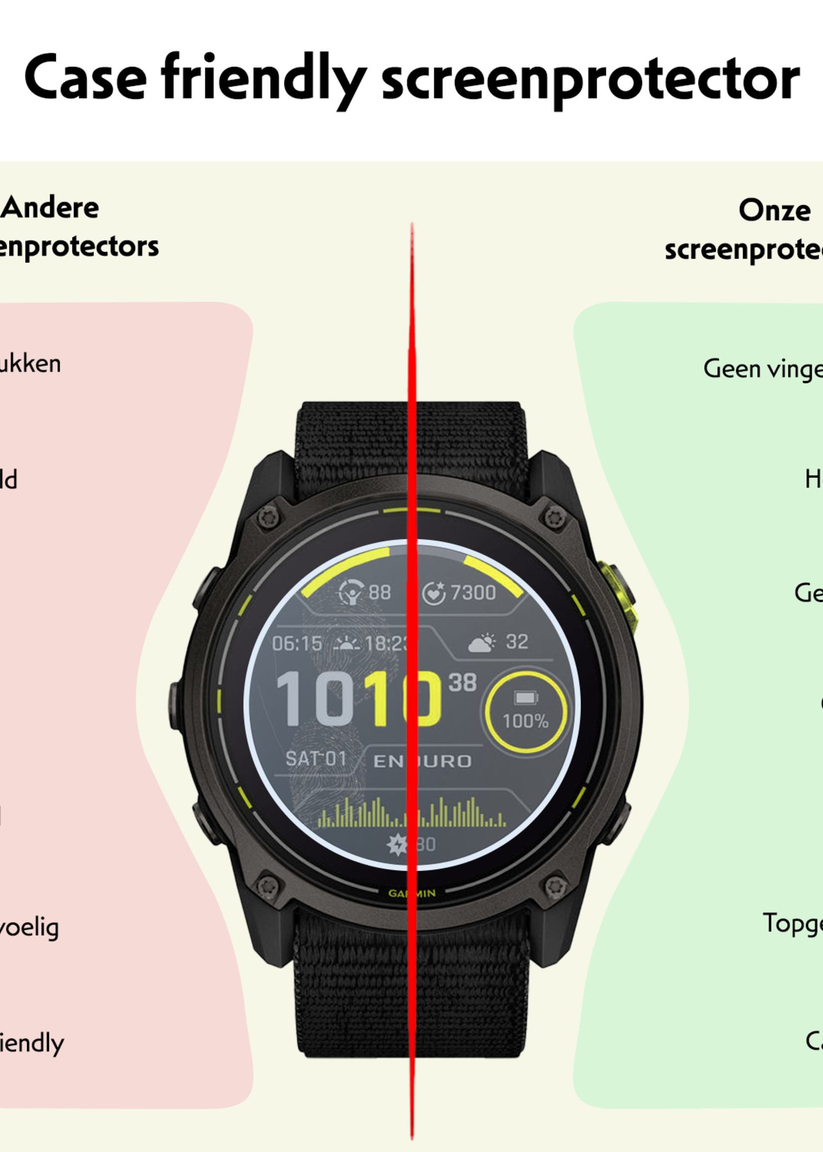 LUQ LUQ Garmin Enduro 3 (51 mm) Screenprotector - 3 PACK