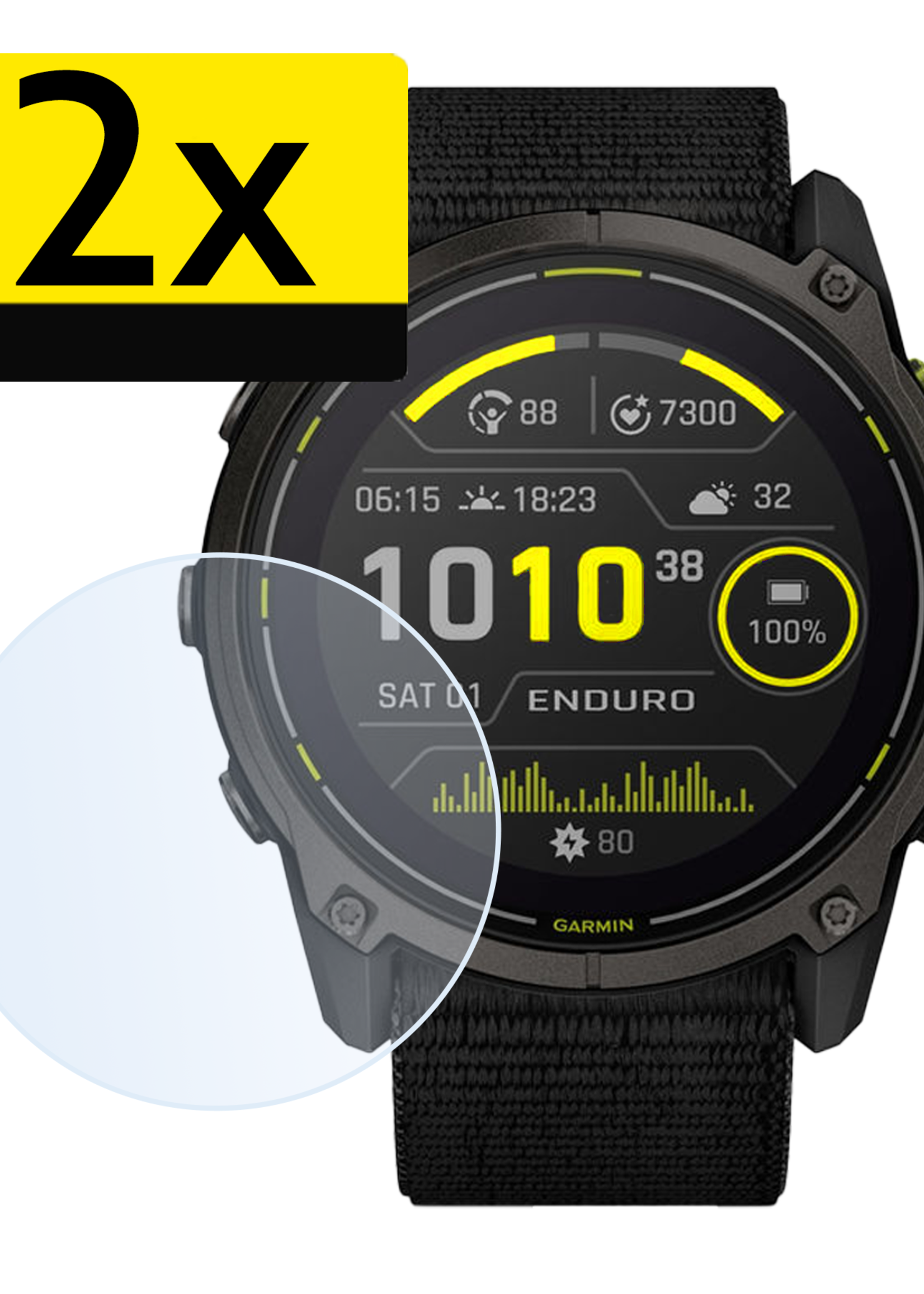 LUQ LUQ Garmin Enduro 3 (51 mm) Screenprotector - 2 PACK