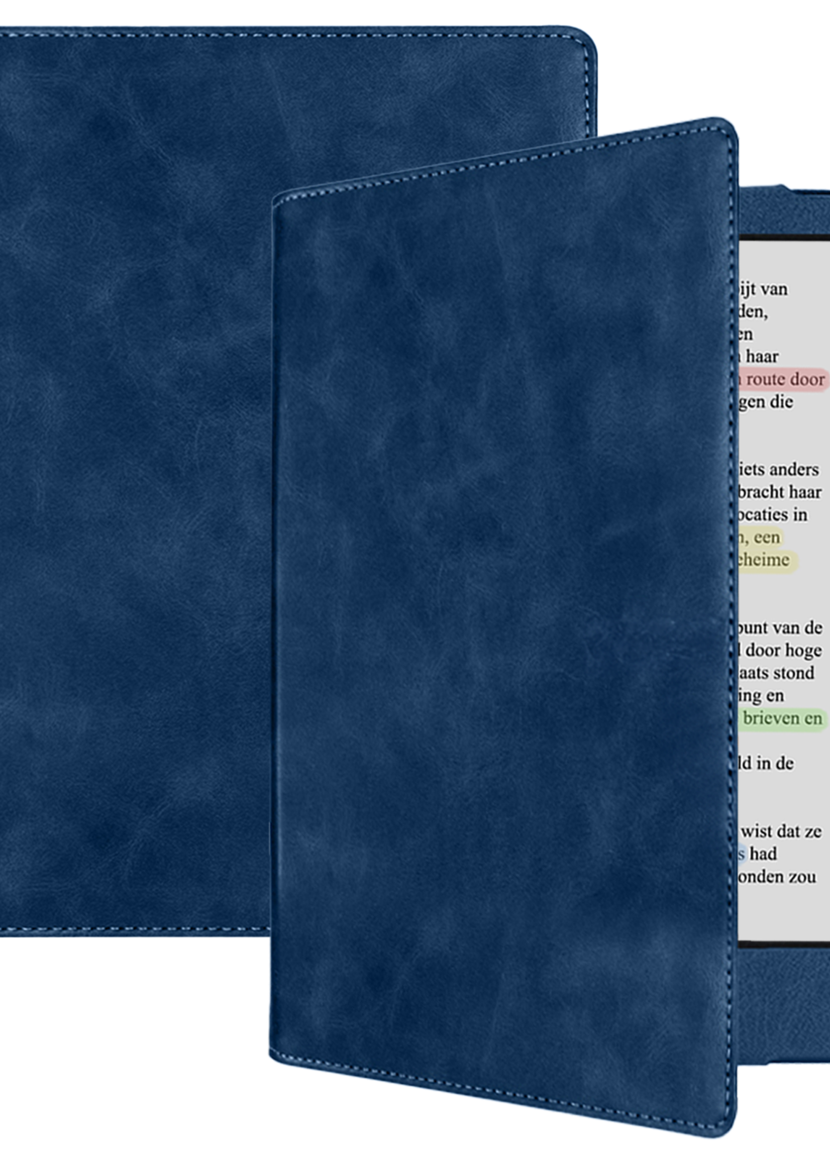 LUQ LUQ Kobo Clara BW Hoesje Leer - Donkerblauw