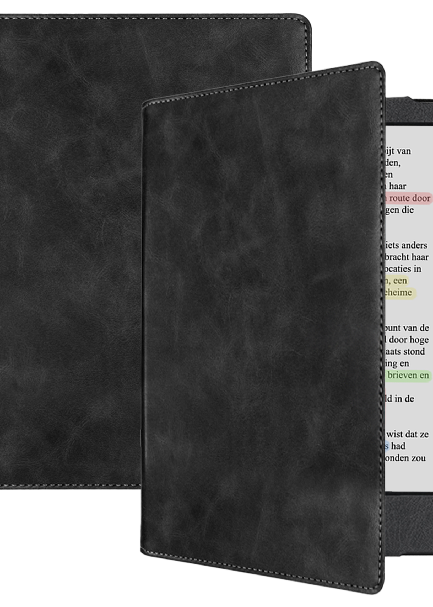 LUQ LUQ Kobo Clara Colour Hoesje Leer - Zwart