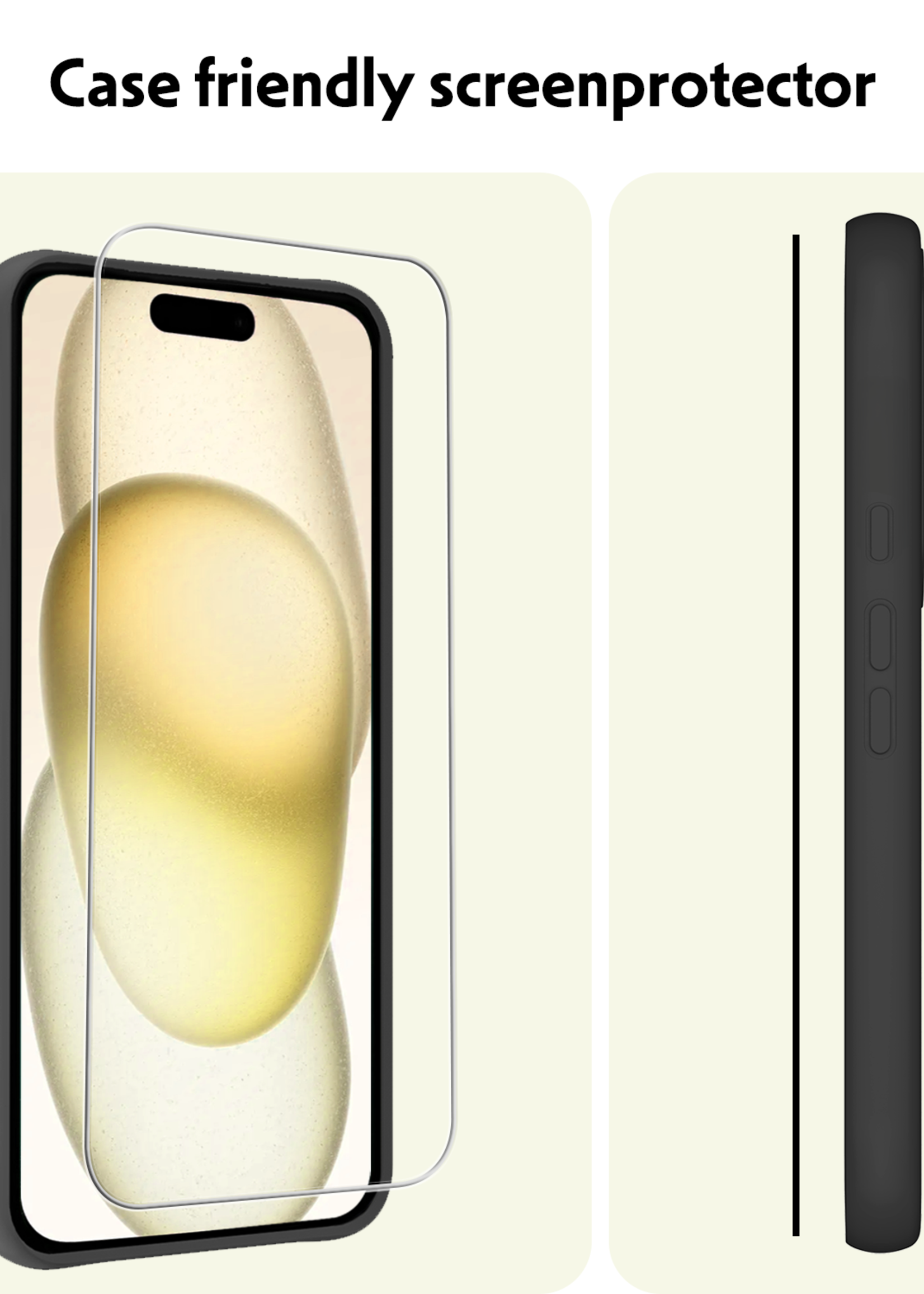 LUQ LUQ iPhone 15 Plus Screenprotector Met Installatieframe - 2 PACK