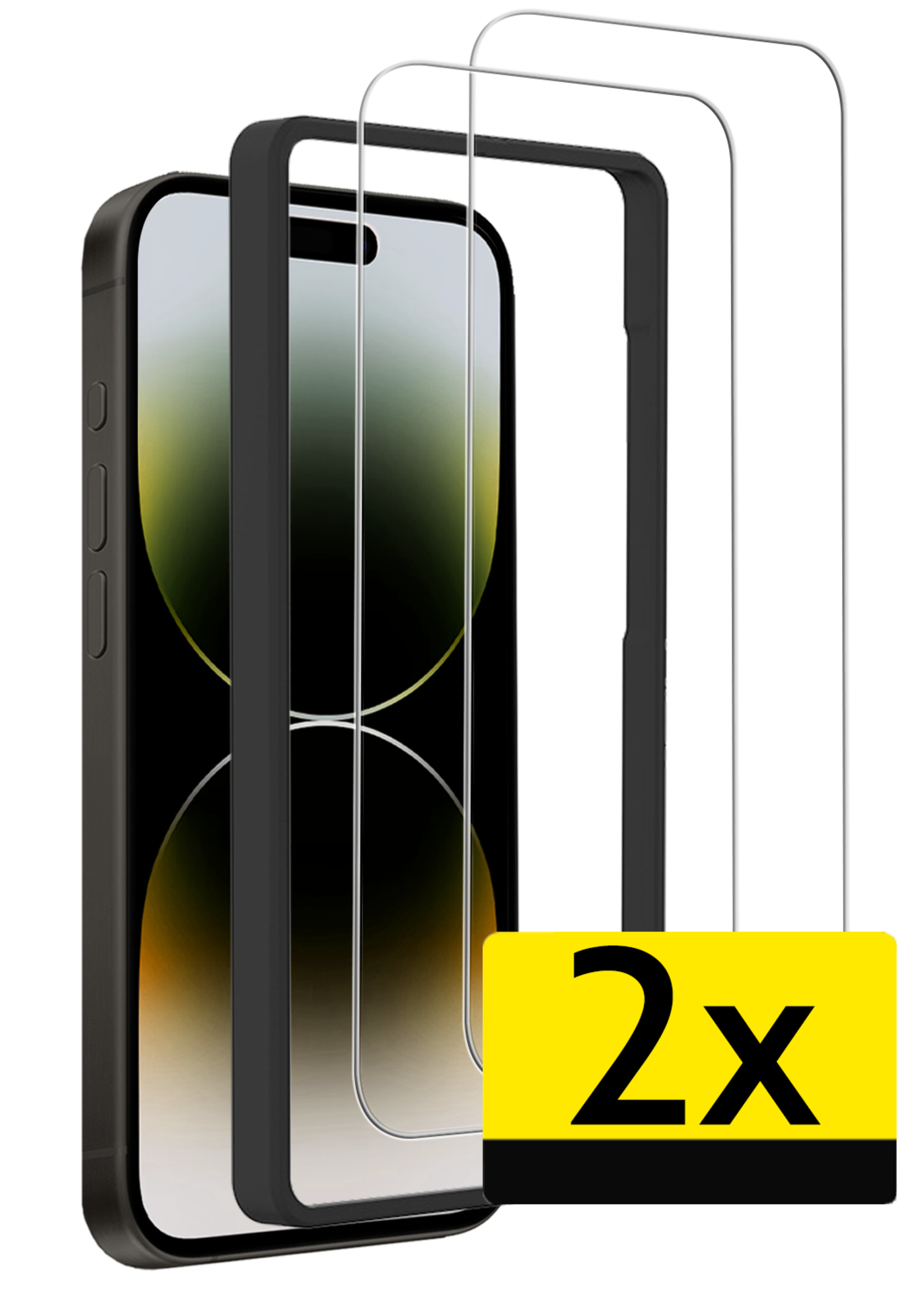 LUQ LUQ iPhone 14 Screenprotector Met Installatieframe - 2 PACK