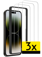 LUQ LUQ iPhone 14 Screenprotector Met Installatieframe - 3 PACK