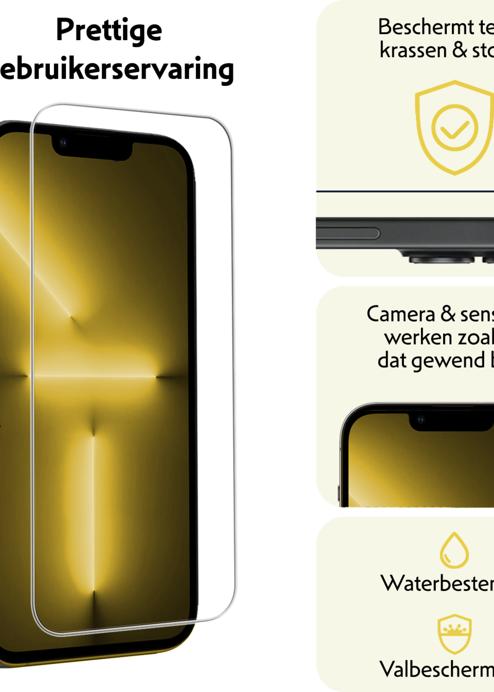 LUQ LUQ iPhone 13 Screenprotector Met Installatieframe - 2 PACK