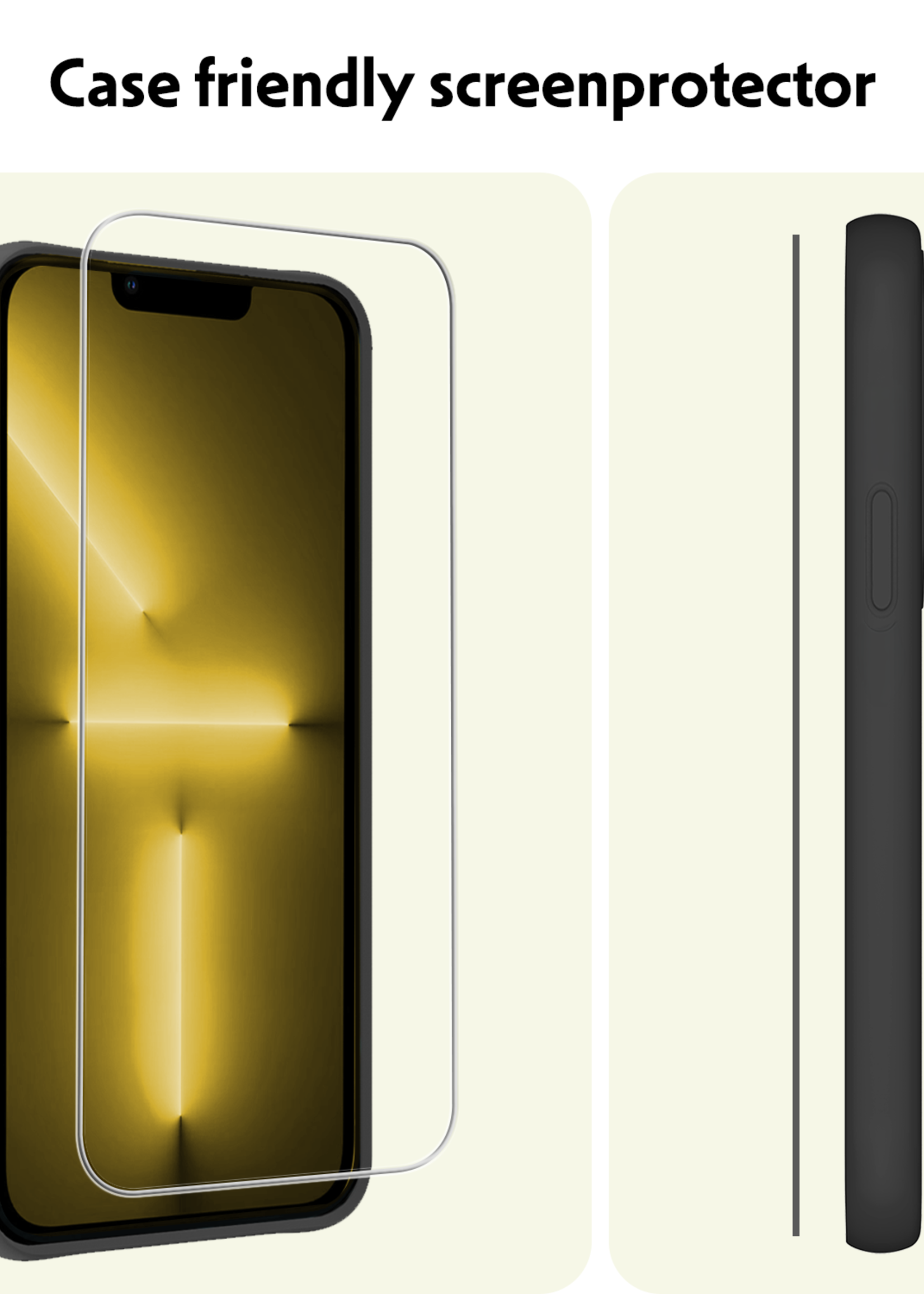 LUQ LUQ iPhone 13 Screenprotector Met Installatieframe - 3 PACK