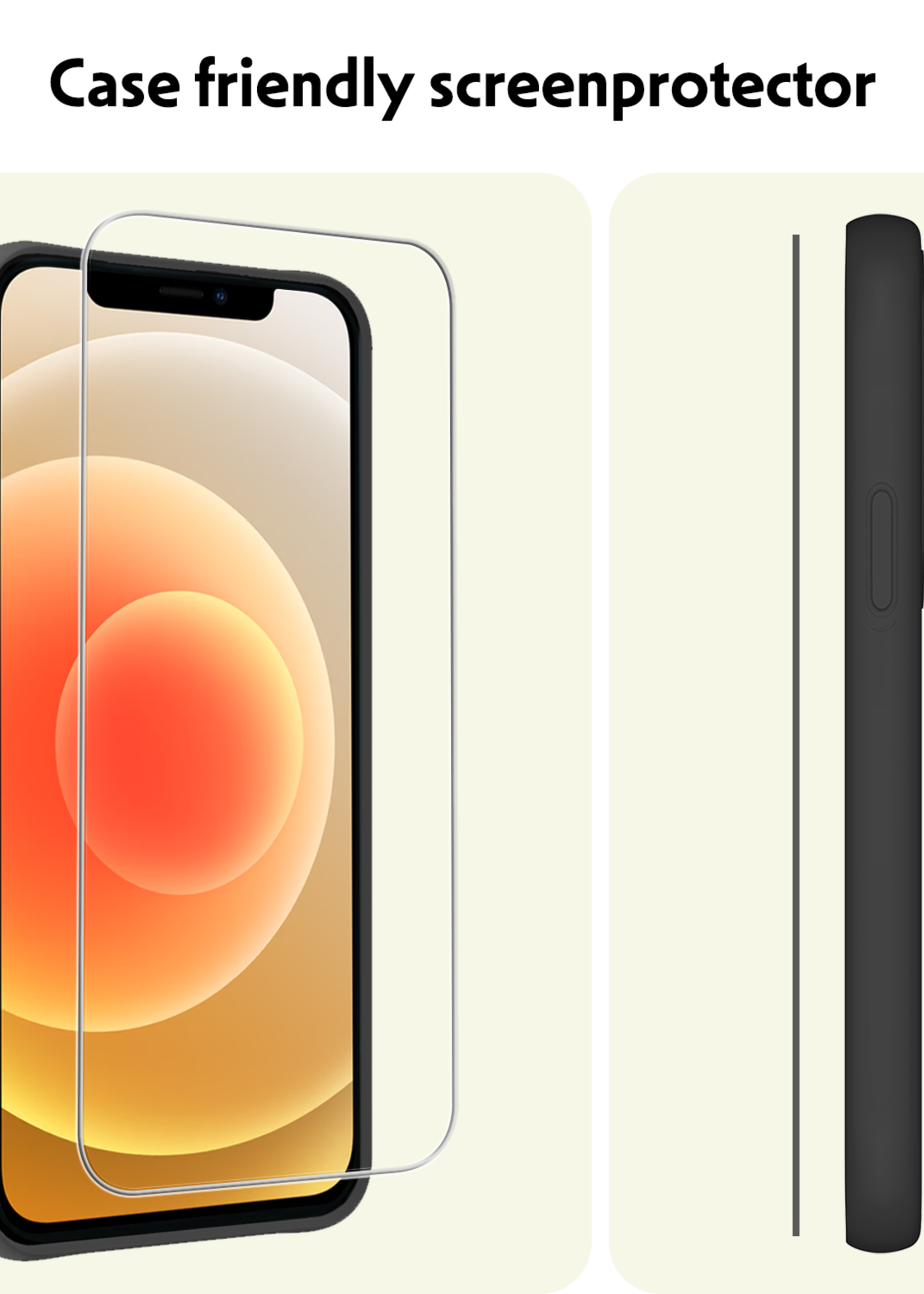 LUQ LUQ iPhone 12 Mini Screenprotector Met Installatieframe