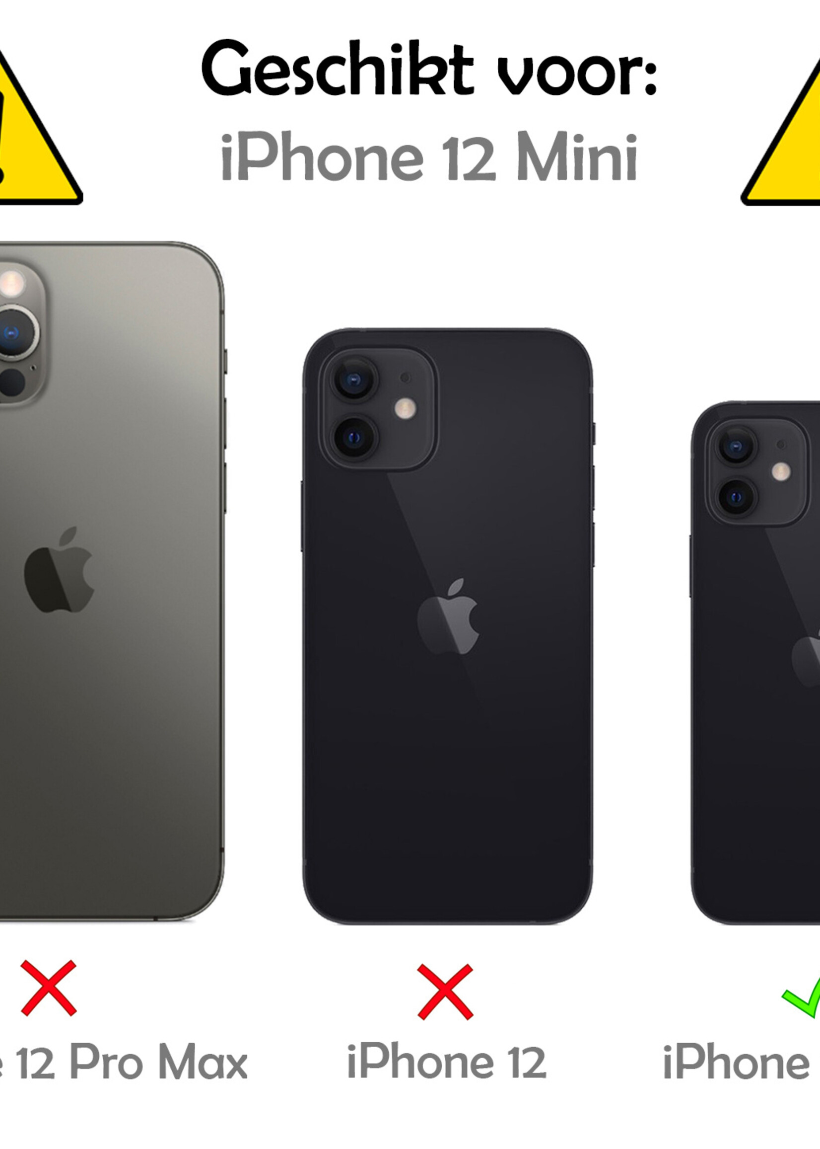 LUQ LUQ iPhone 12 Mini Screenprotector Met Installatieframe - 3 PACK