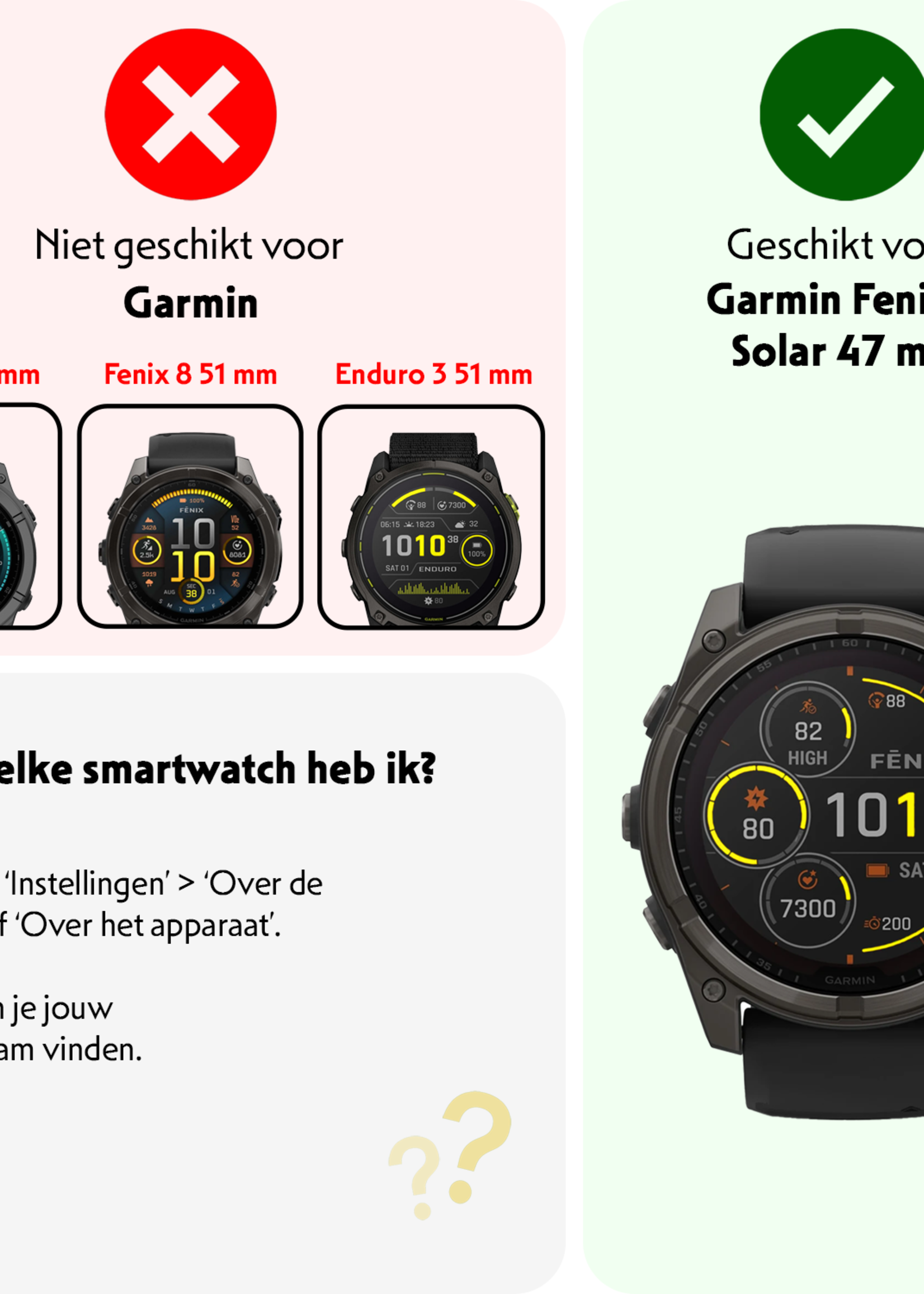 LUQ LUQ Garmin Fenix 8 Solar (47 mm) Screenprotector - 2 PACK