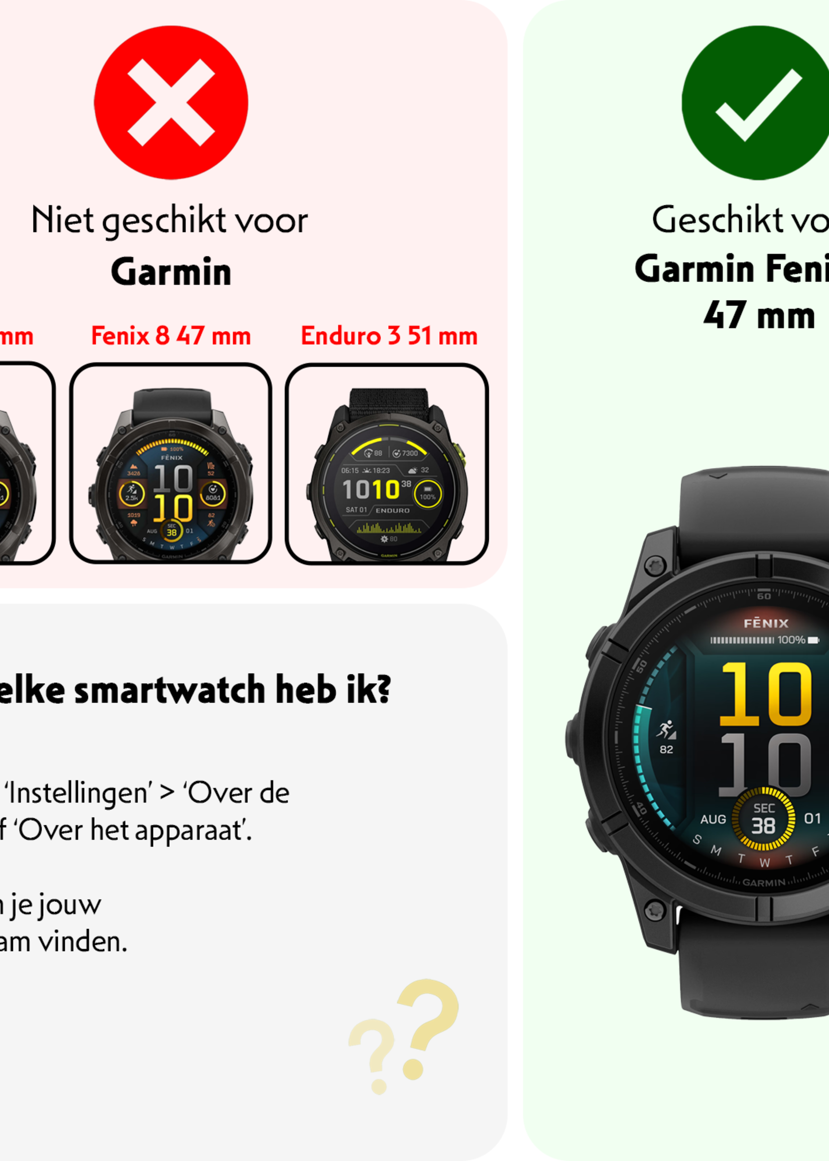 LUQ LUQ Garmin Fenix E (47 mm) Screenprotector - 2 PACK