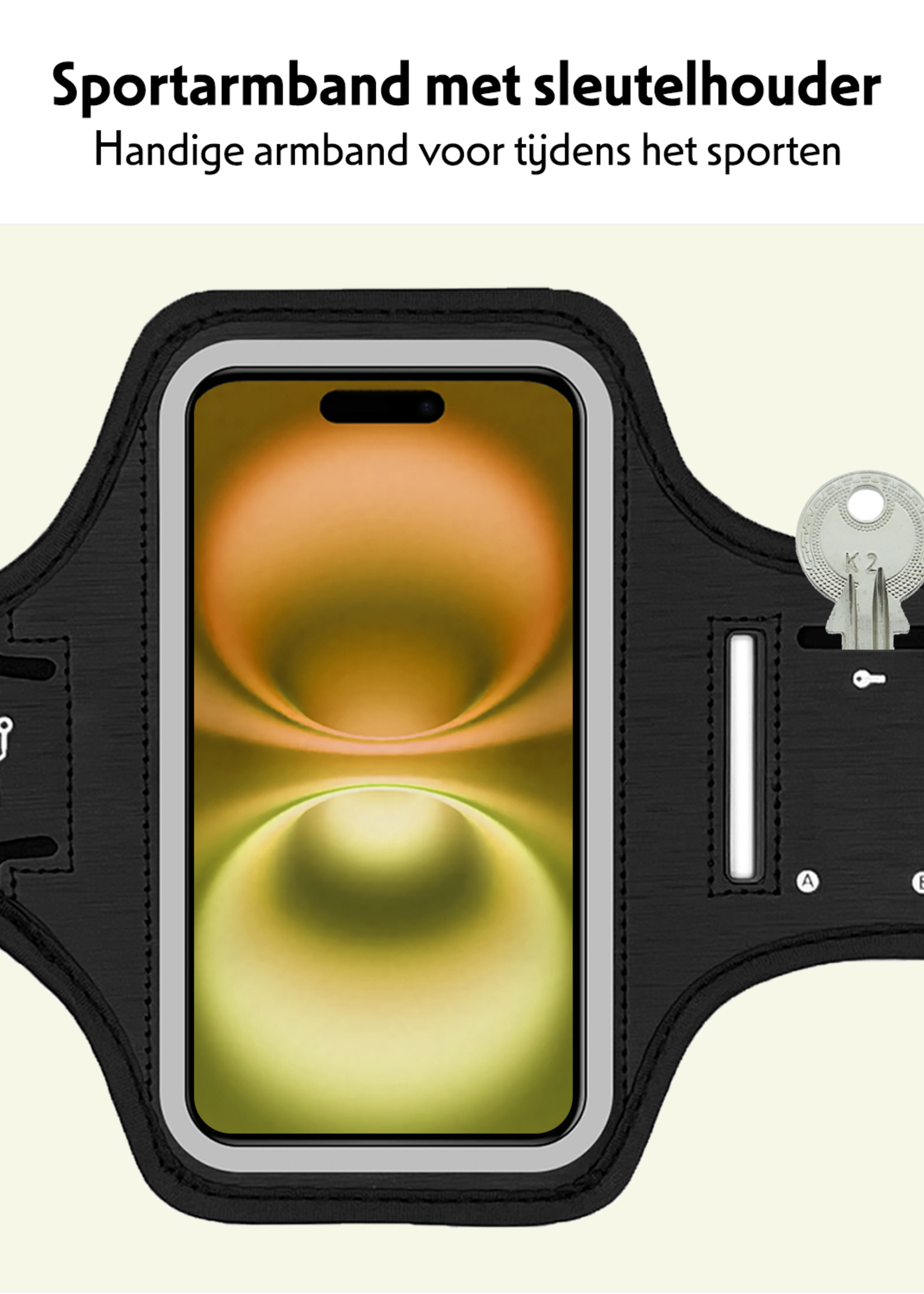 LUQ LUQ Hardloop Telefoonhouder 6.5 inch - Zwart