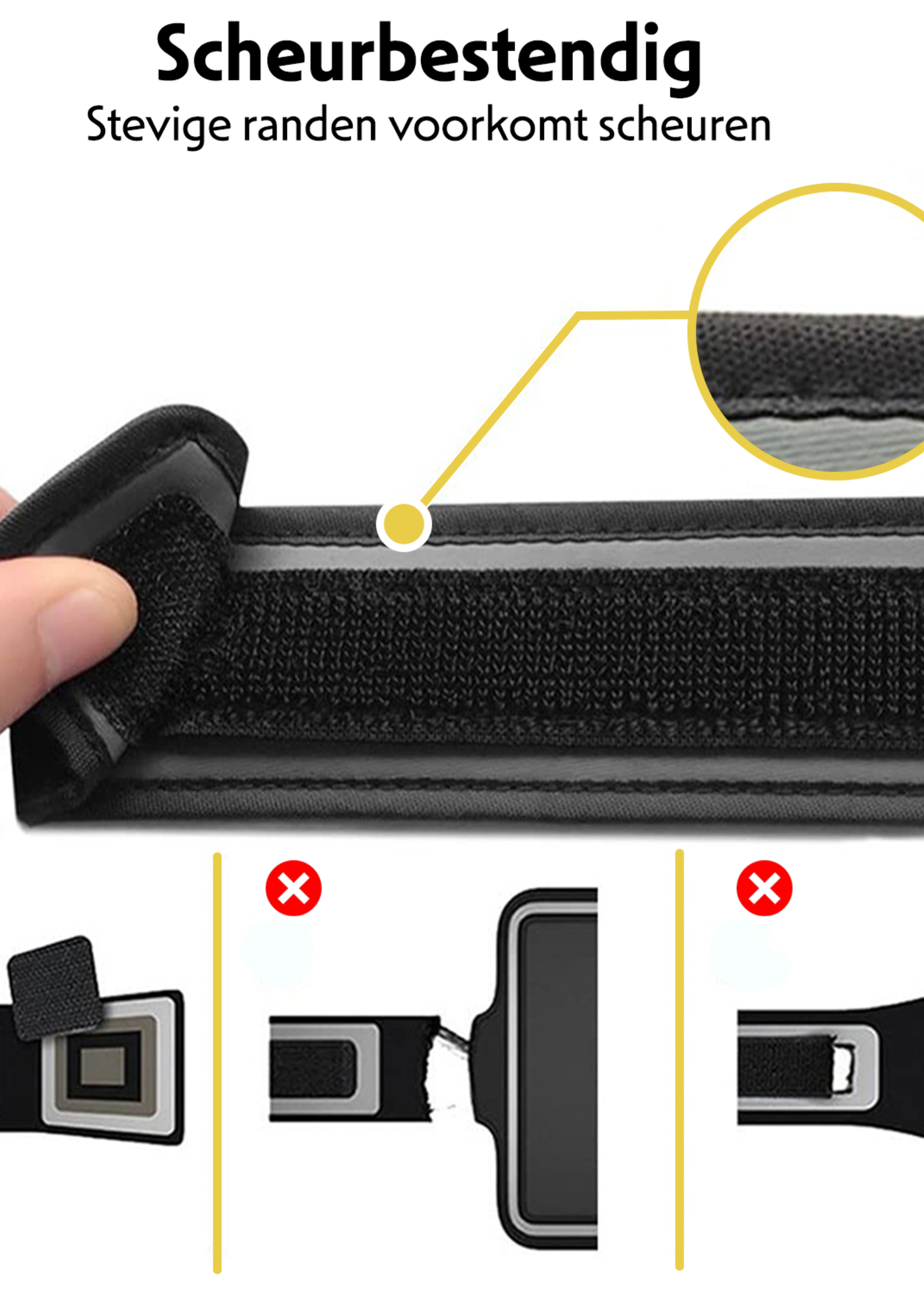 LUQ LUQ Hardloop Telefoonhouder 6.5 inch - Zwart