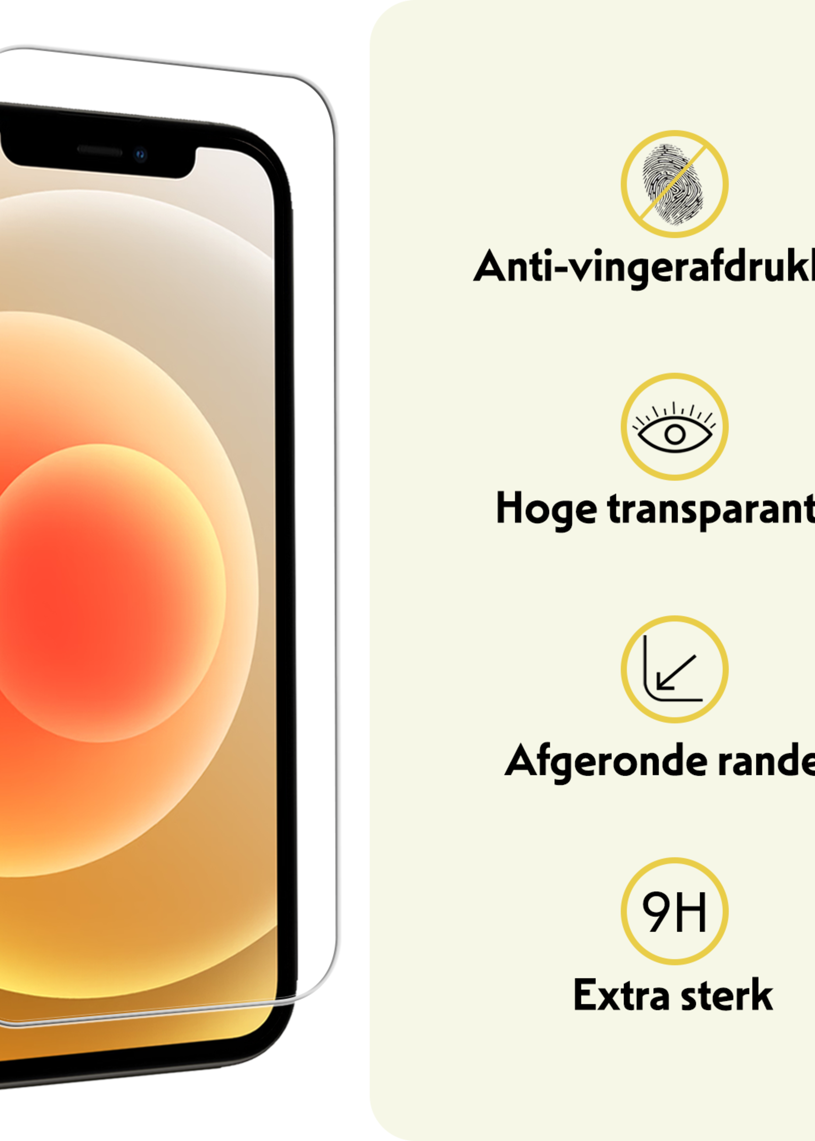 LUQ LUQ iPhone 12 Screenprotector Met Installatieframe - 3 PACK