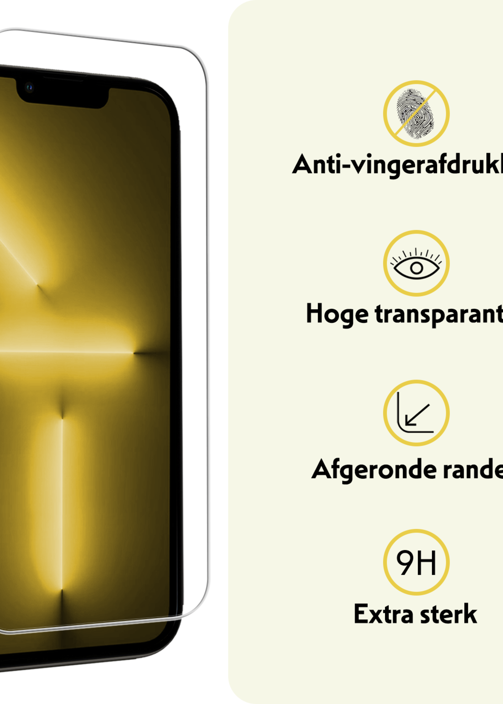 LUQ LUQ iPhone 13 Screenprotector Met Installatieframe - 2 PACK