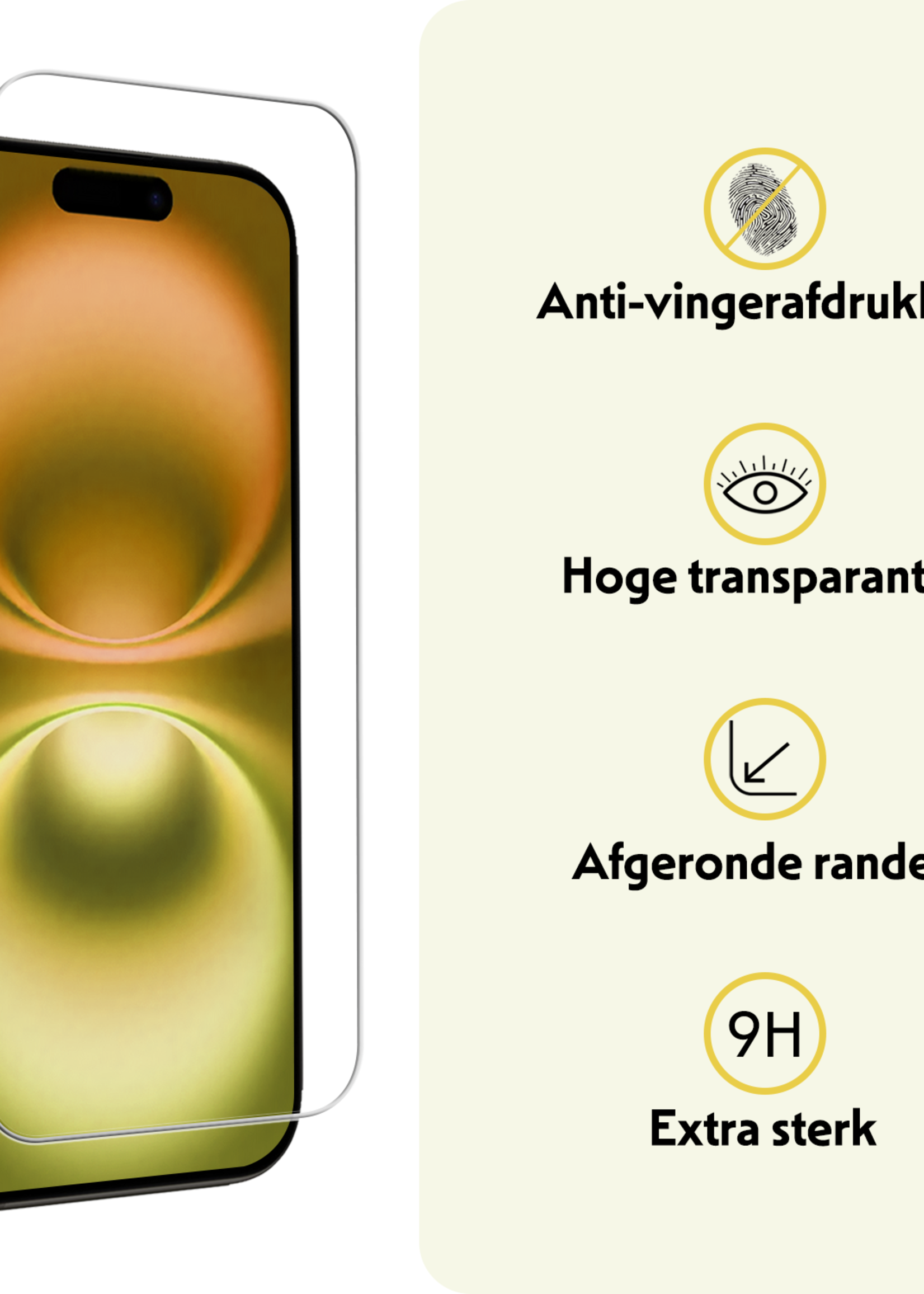 LUQ Screenprotector Geschikt voor iPhone 16 Plus Screenprotector Met Installatie Frame Beschermglas Gehard Glas - Screenprotector Geschikt voor iPhone 16 Plus Screenprotector Met Frame - 3 Stuks