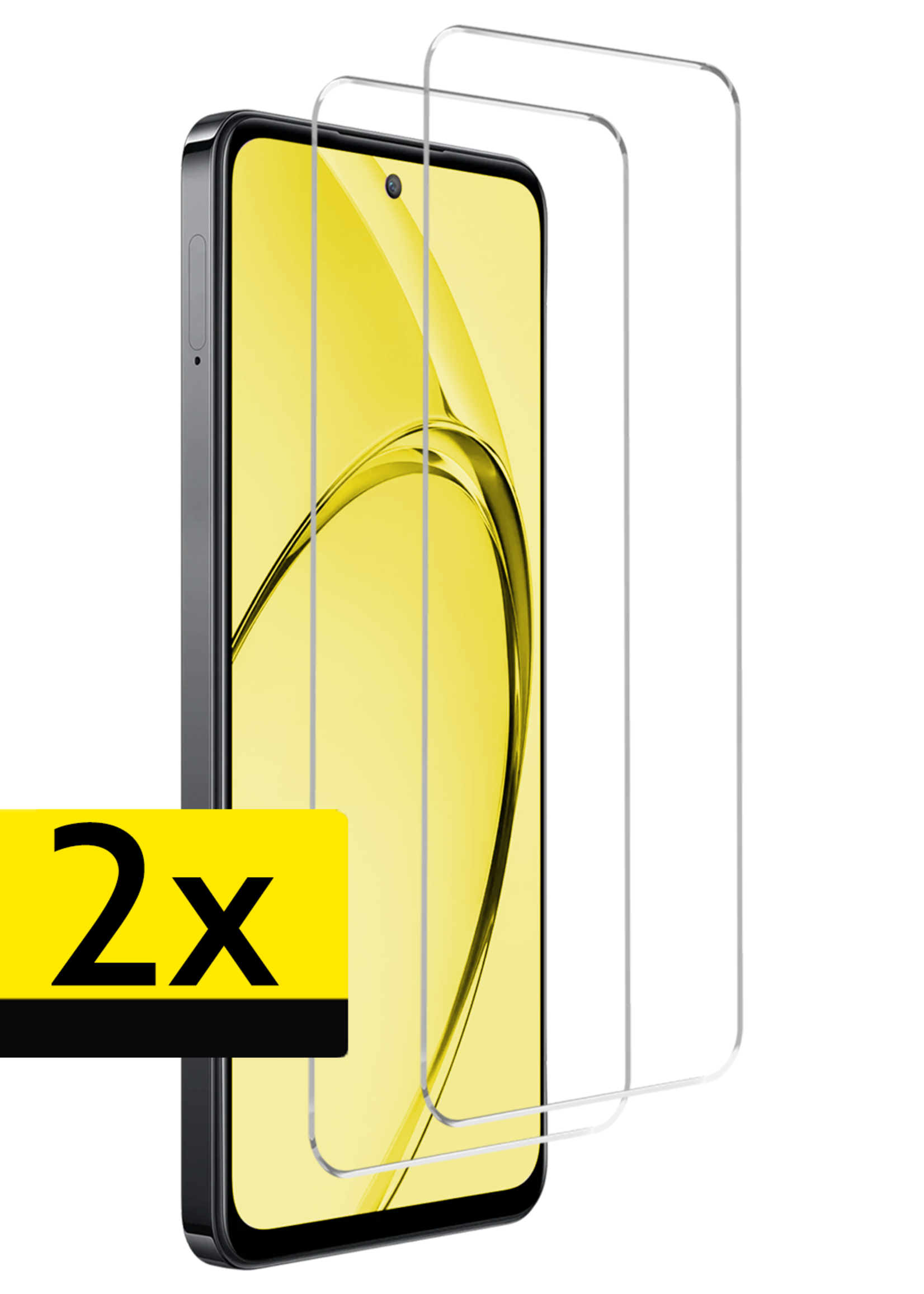 LUQ LUQ OPPO A40 Screenprotector Glas - 2 PACK