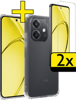LUQ LUQ OPPO A40 Hoesje Shockproof Met 2x Screenprotector