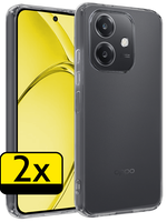 LUQ LUQ OPPO A40 Hoesje Siliconen - Transparant - 2 PACK