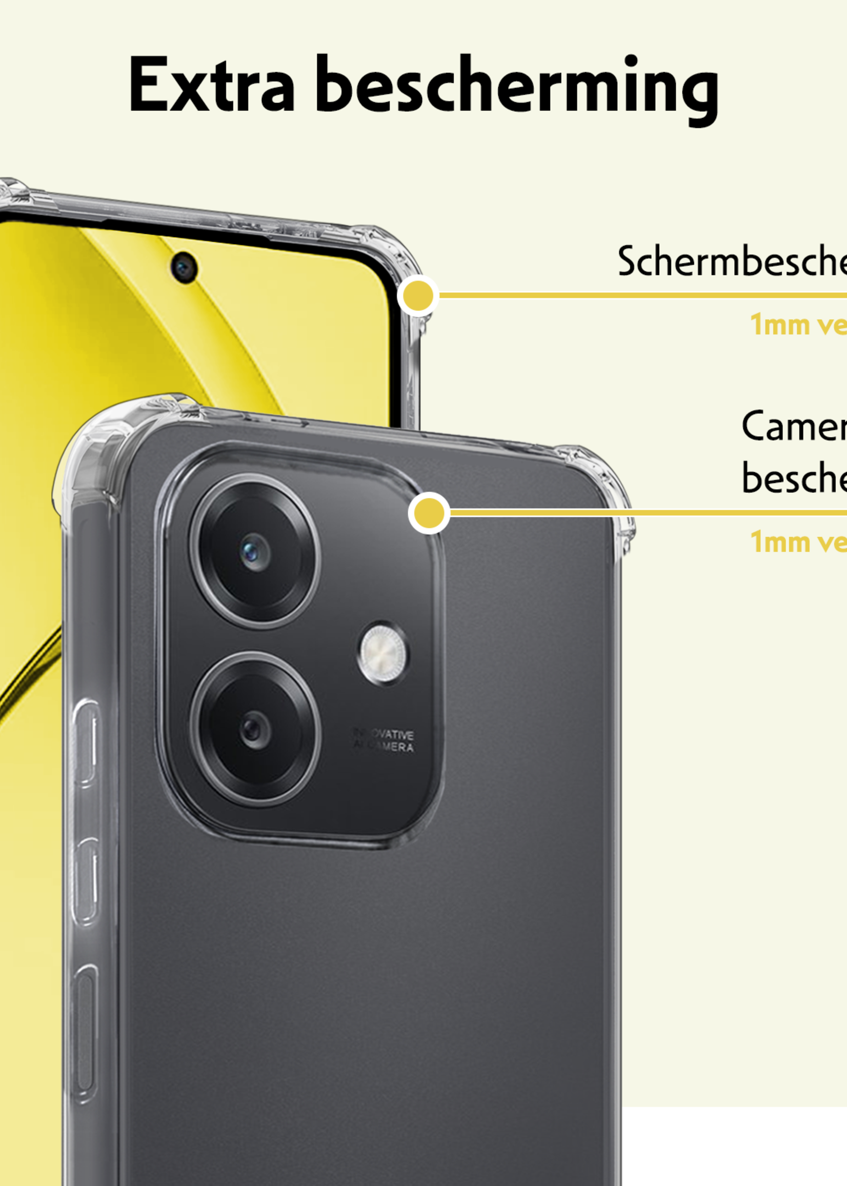 LUQ LUQ OPPO A40m Hoesje Shockproof - Transparant