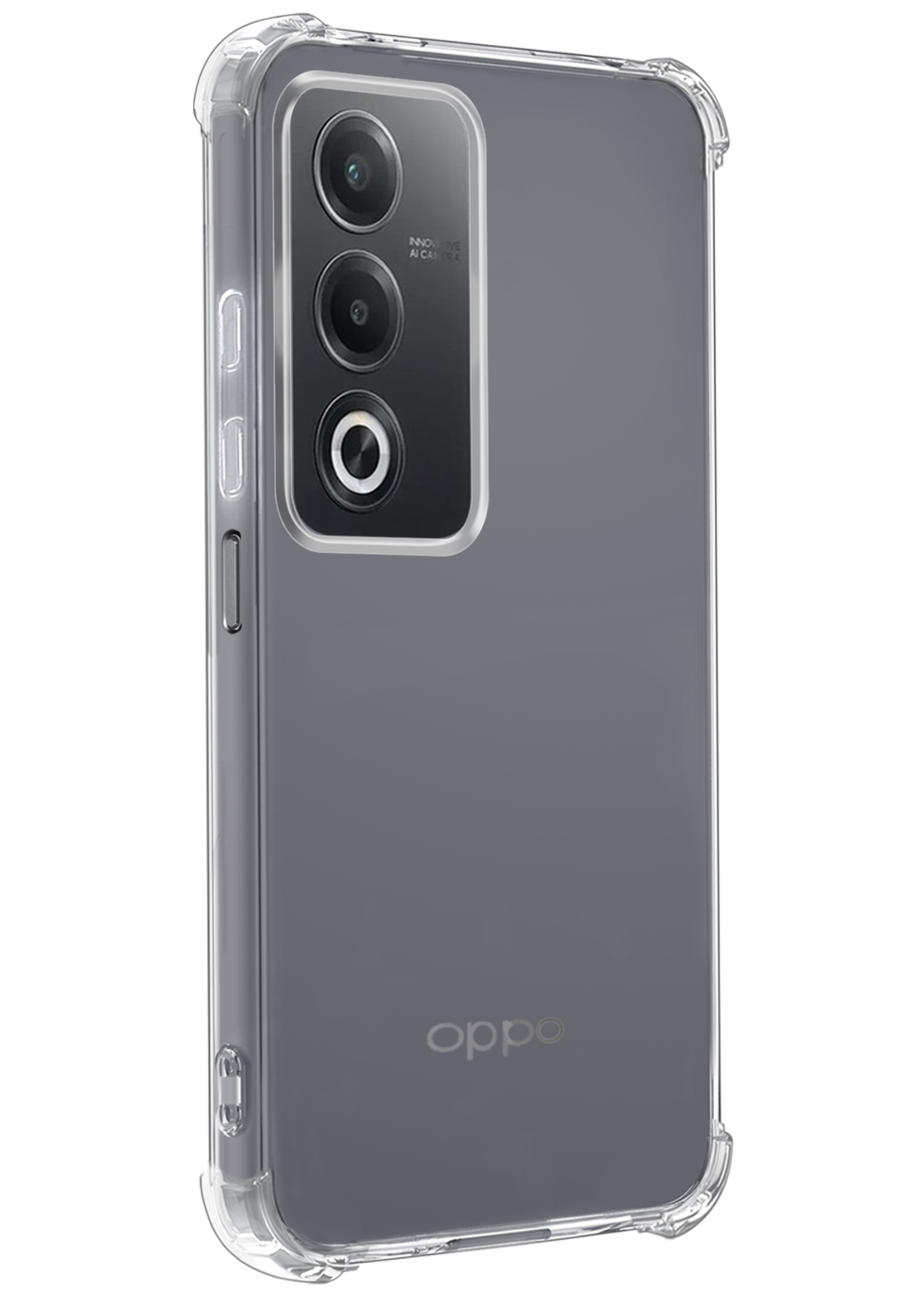 LUQ LUQ OPPO A80 Hoesje Shockproof - Transparant - 2 PACK