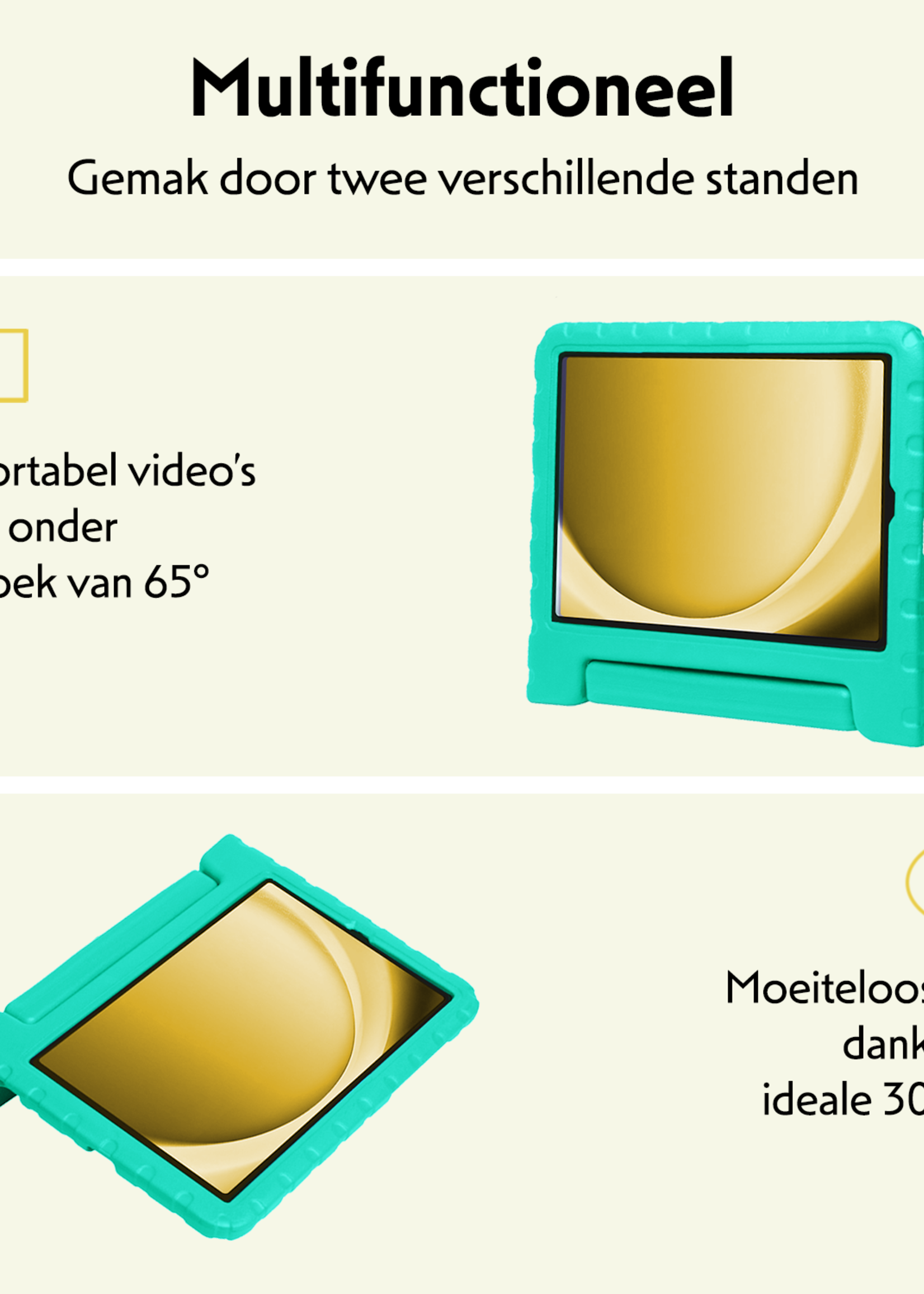 LUQ LUQ Samsung Galaxy Tab A9 Plus Kinderhoes - Turquoise